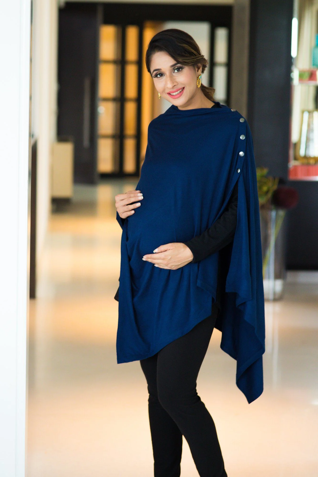 Deep Blue Versatile Nursing Stole - Chenance