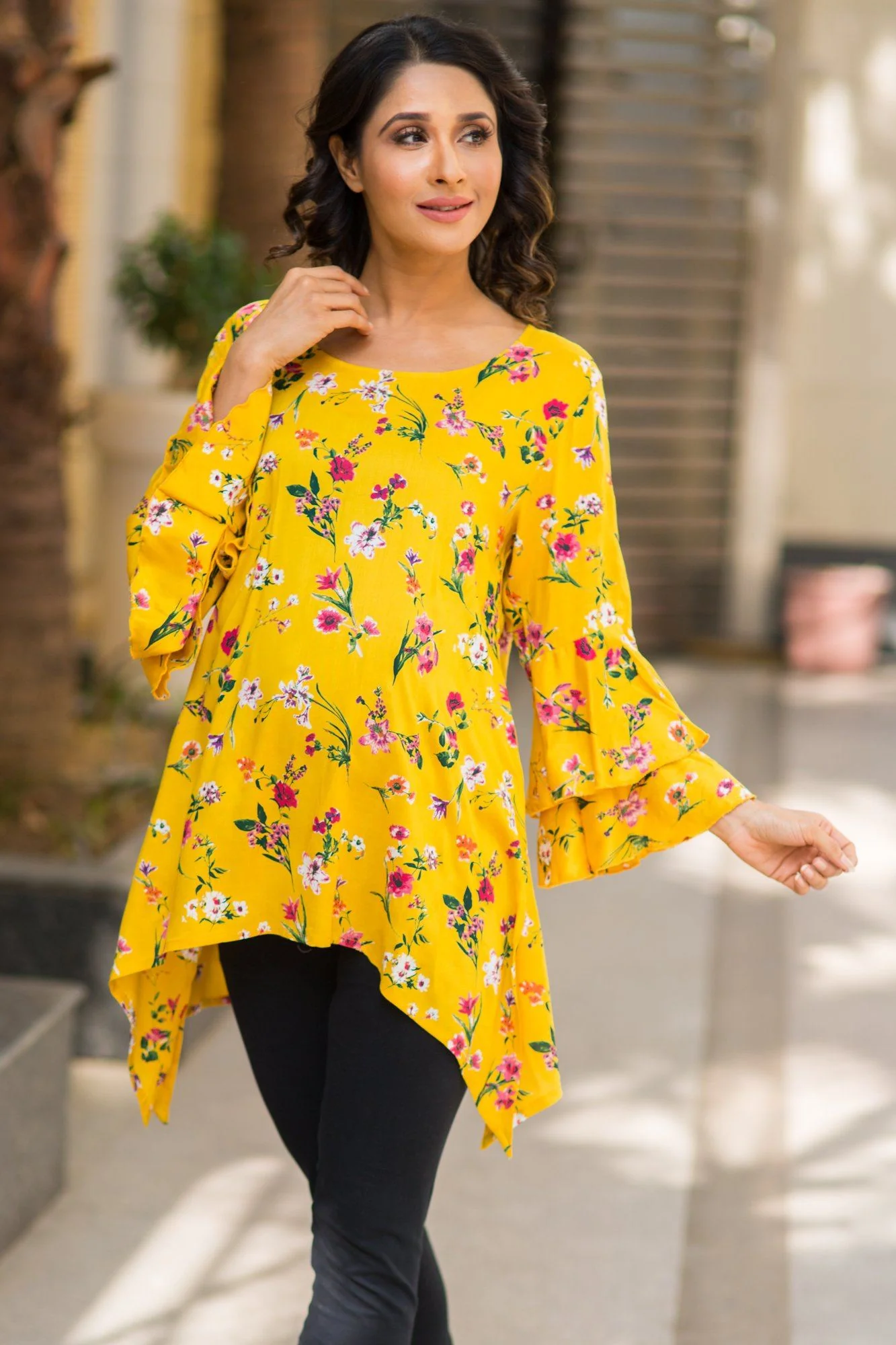 Daffodil Yellow Maternity & Nursing Top - Chenance