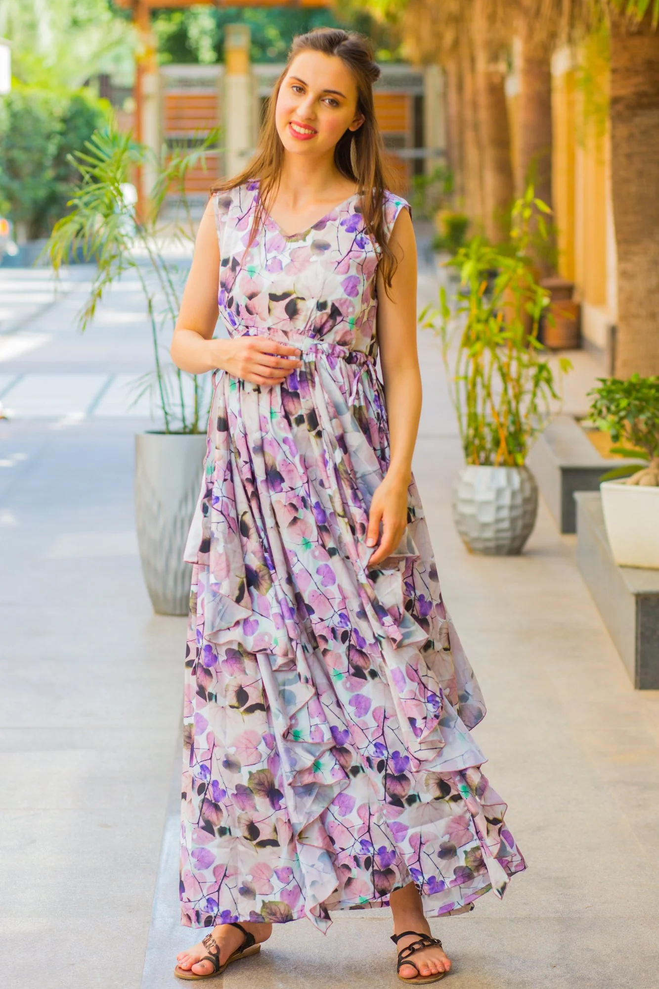 Luxe Lavender Maternity Flow Dress - Chenance