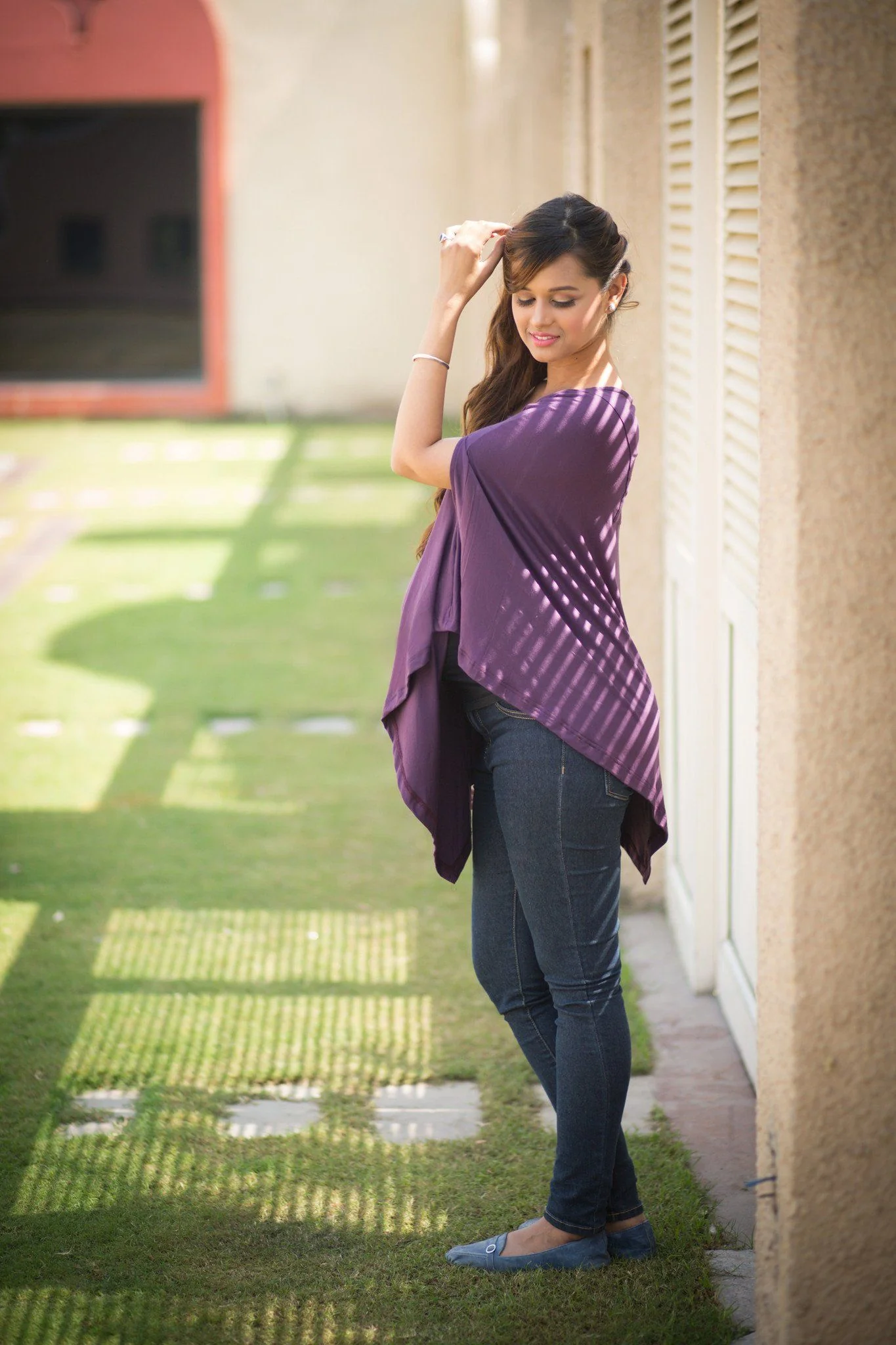 Free Size Asymmetrical Maternity Top - Chenance