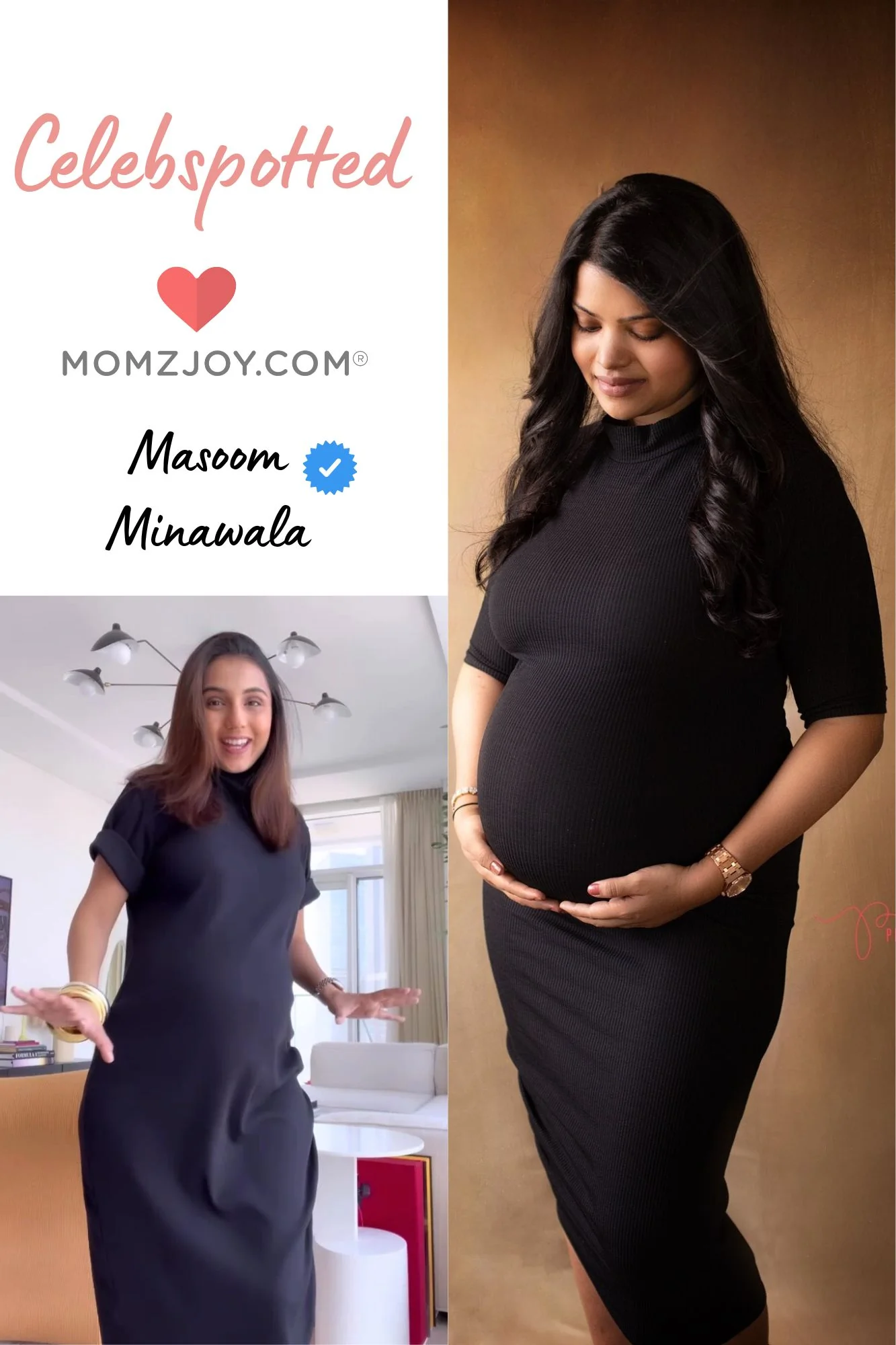 Classic Black Stretchable Maternity Dress - Chenance