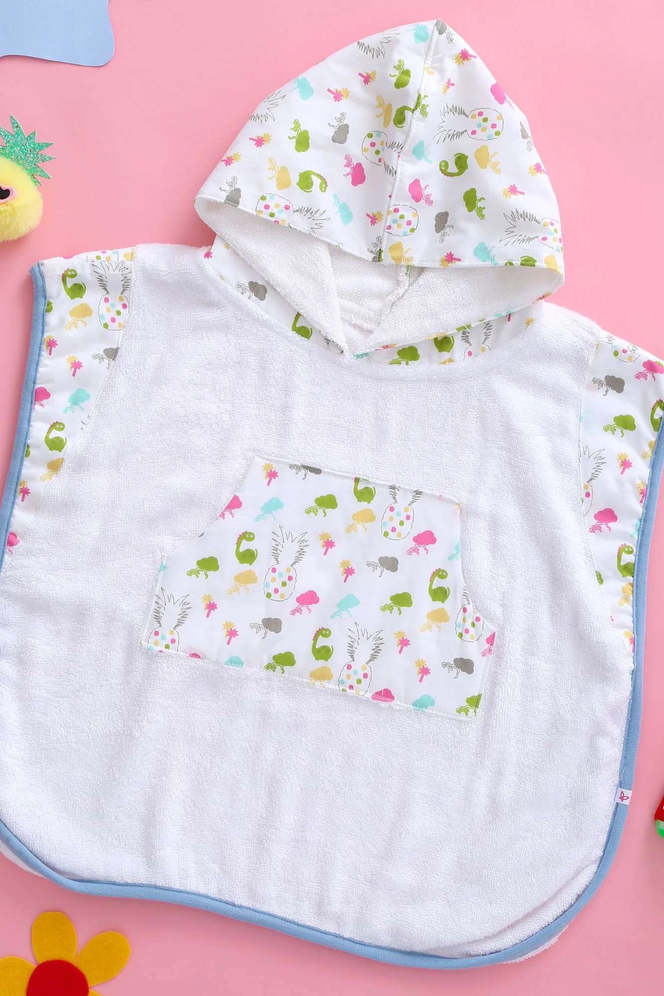 Dino Party - Hooded Poncho - Chenance