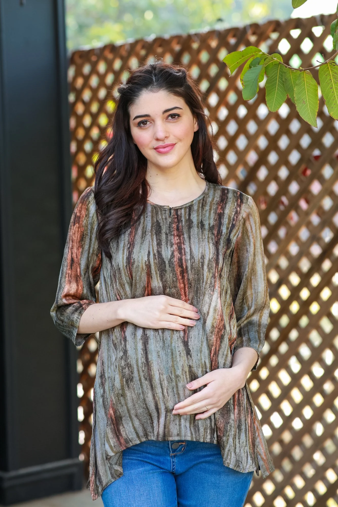 Relaxed Rusty Maternity & Nursing Top - Chenance