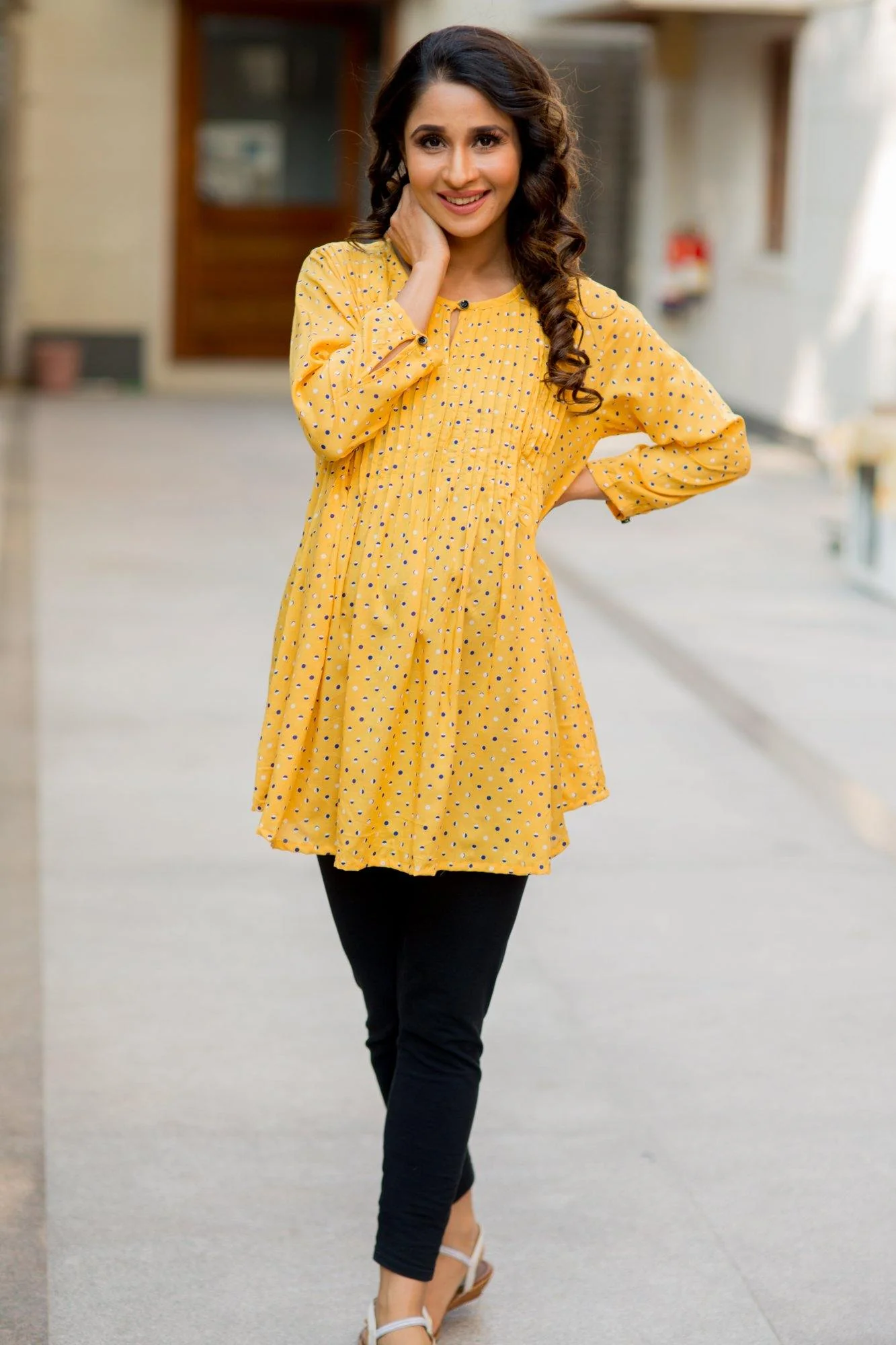 Bubble Pintucks Maternity & Nursing Top - Chenance