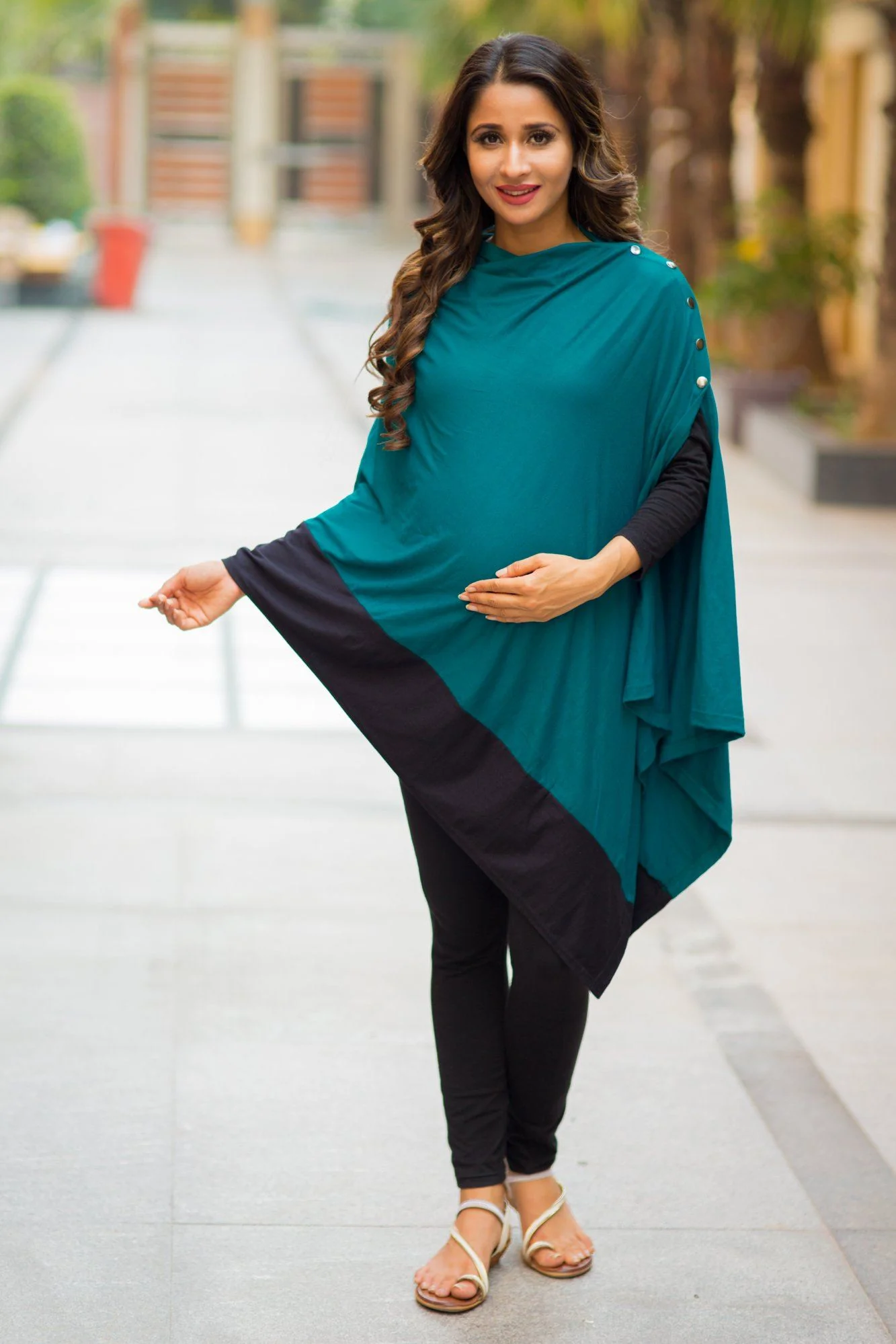 Teal Popper Versatile Nursing Stole - Chenance