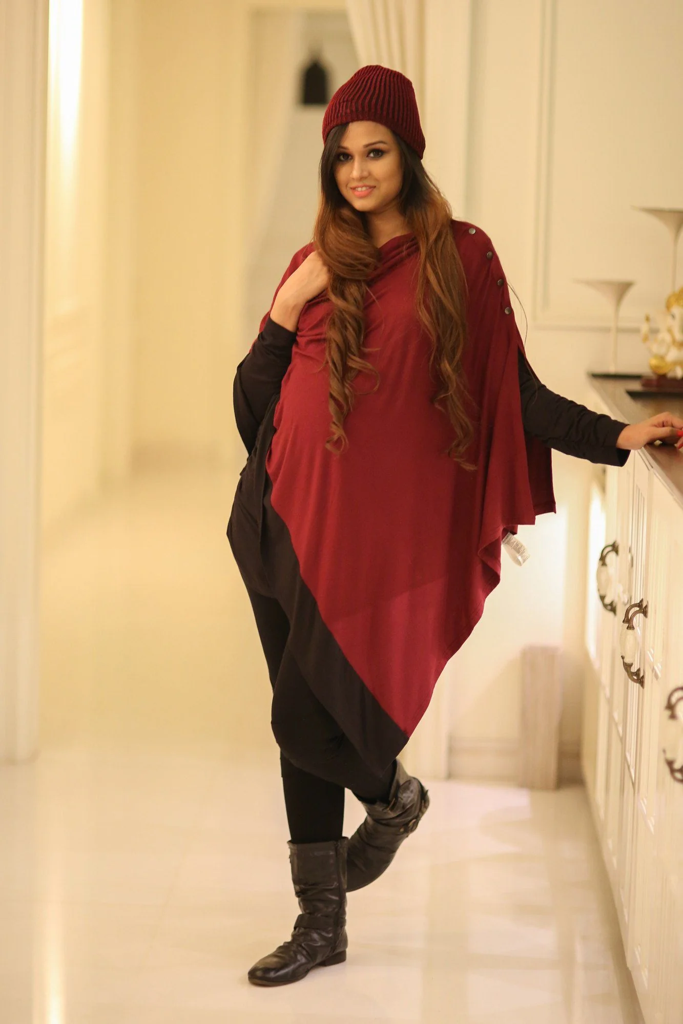 Burgundy Versatile Nursing Stole - Chenance