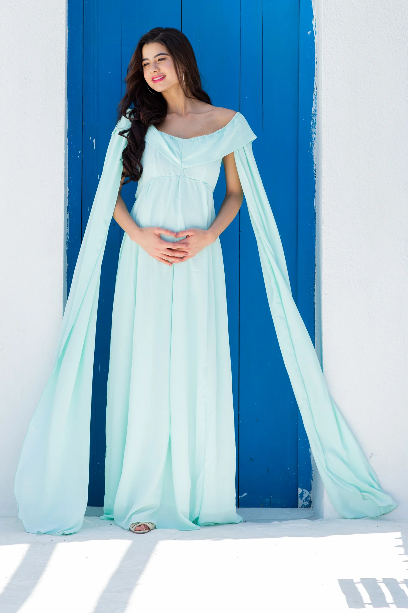 Classic Mint Victoria Maternity & Nursing Dress - Chenance