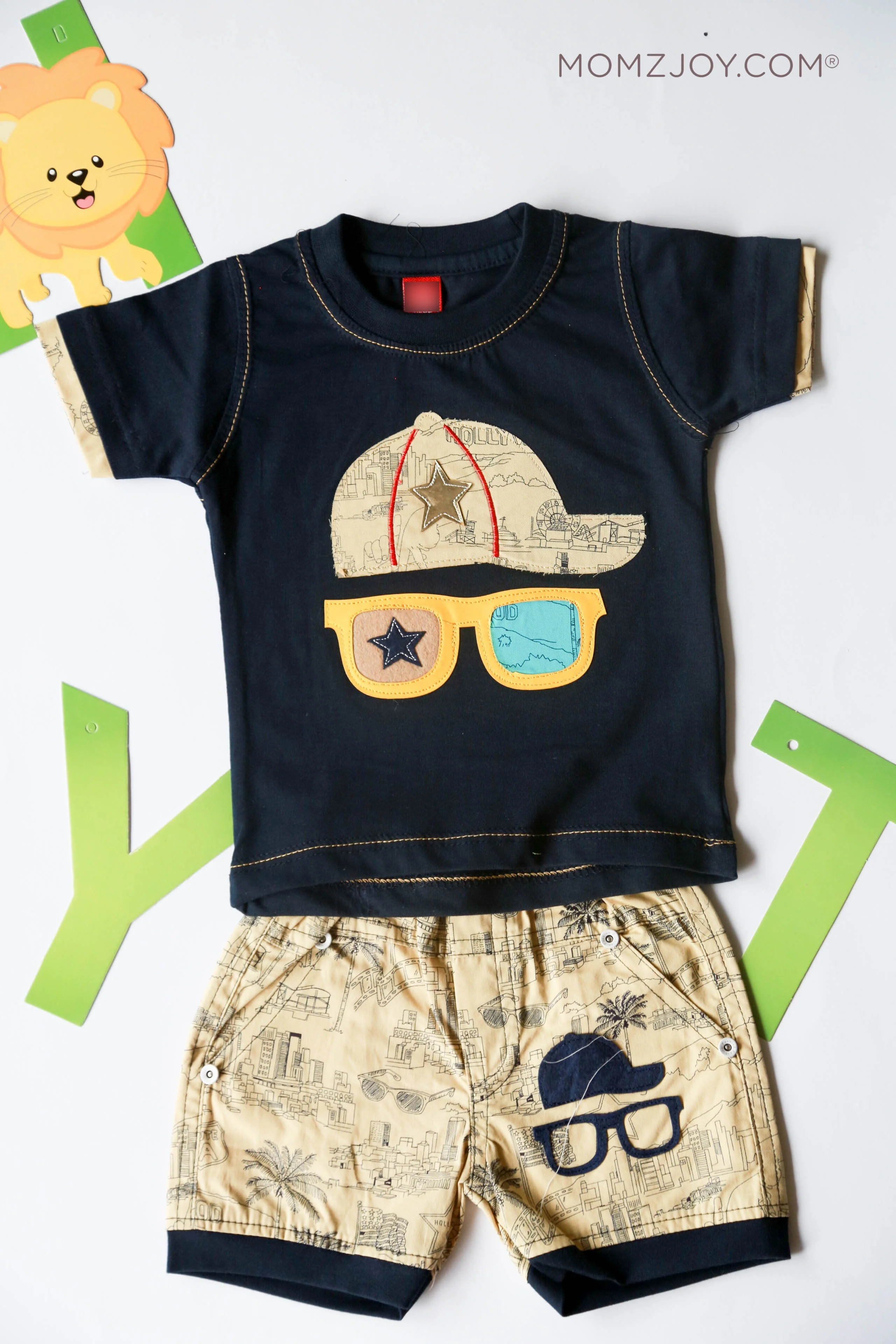 Yellow Shades Shorts Set (0-18m) - Chenance