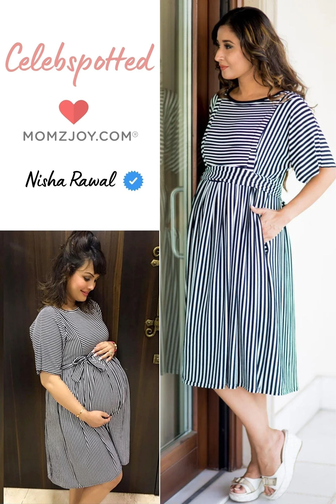 Nautical Striped Maternity and Nursing Tunic - Chenance