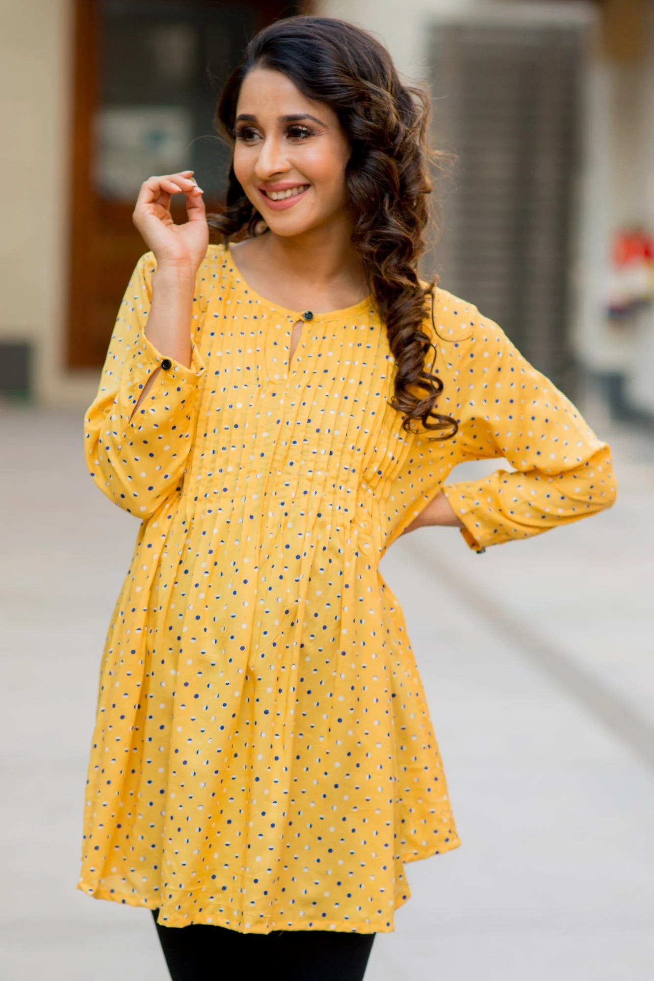 Bubble Pintucks Maternity & Nursing Top - Chenance