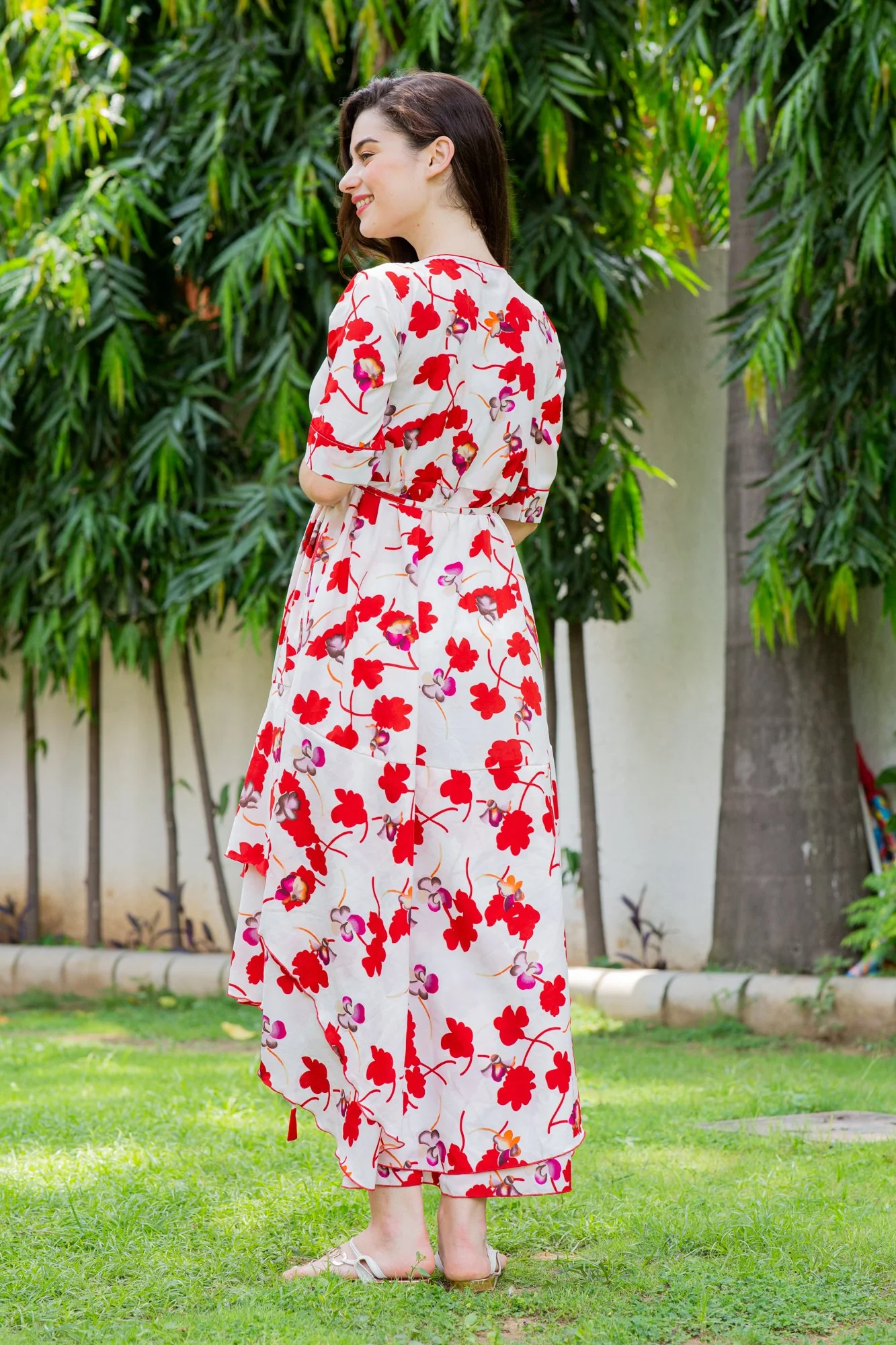 Venetian Floral Maternity & Nursing Flair Dress - Chenance