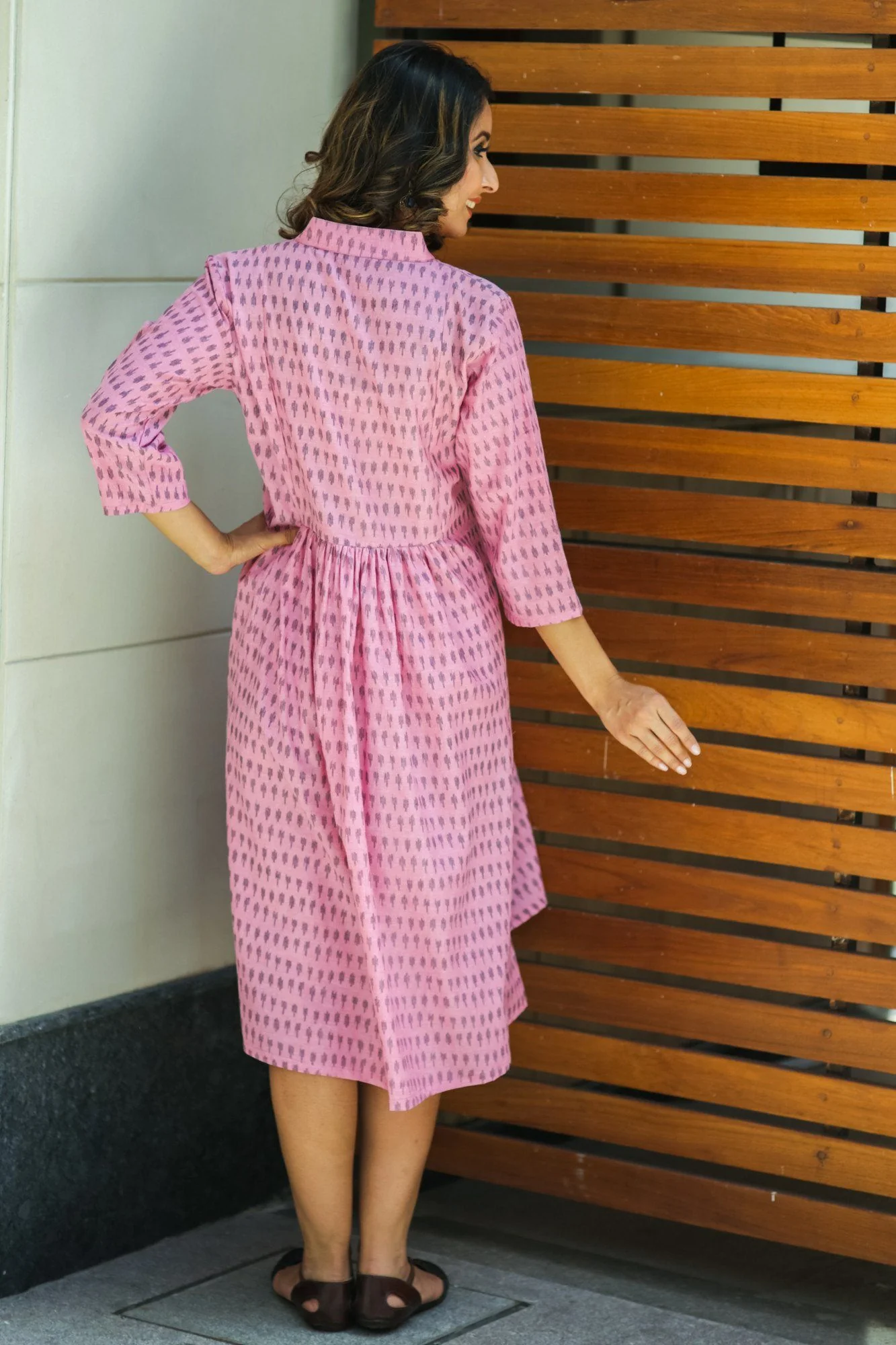 Pink Ikat Print Maternity and Nursing Tunic - Chenance