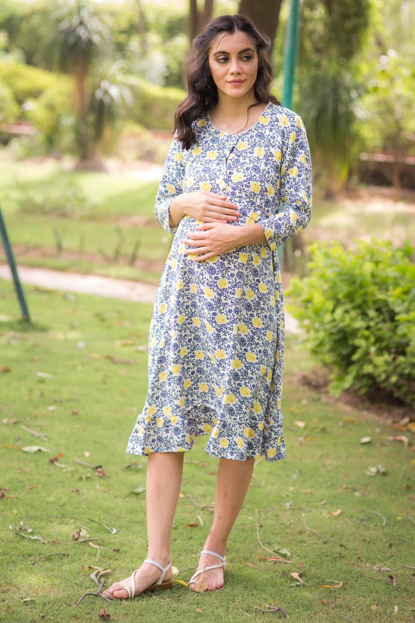 Pacific Floral Maternity & Nursing Dress - Chenance