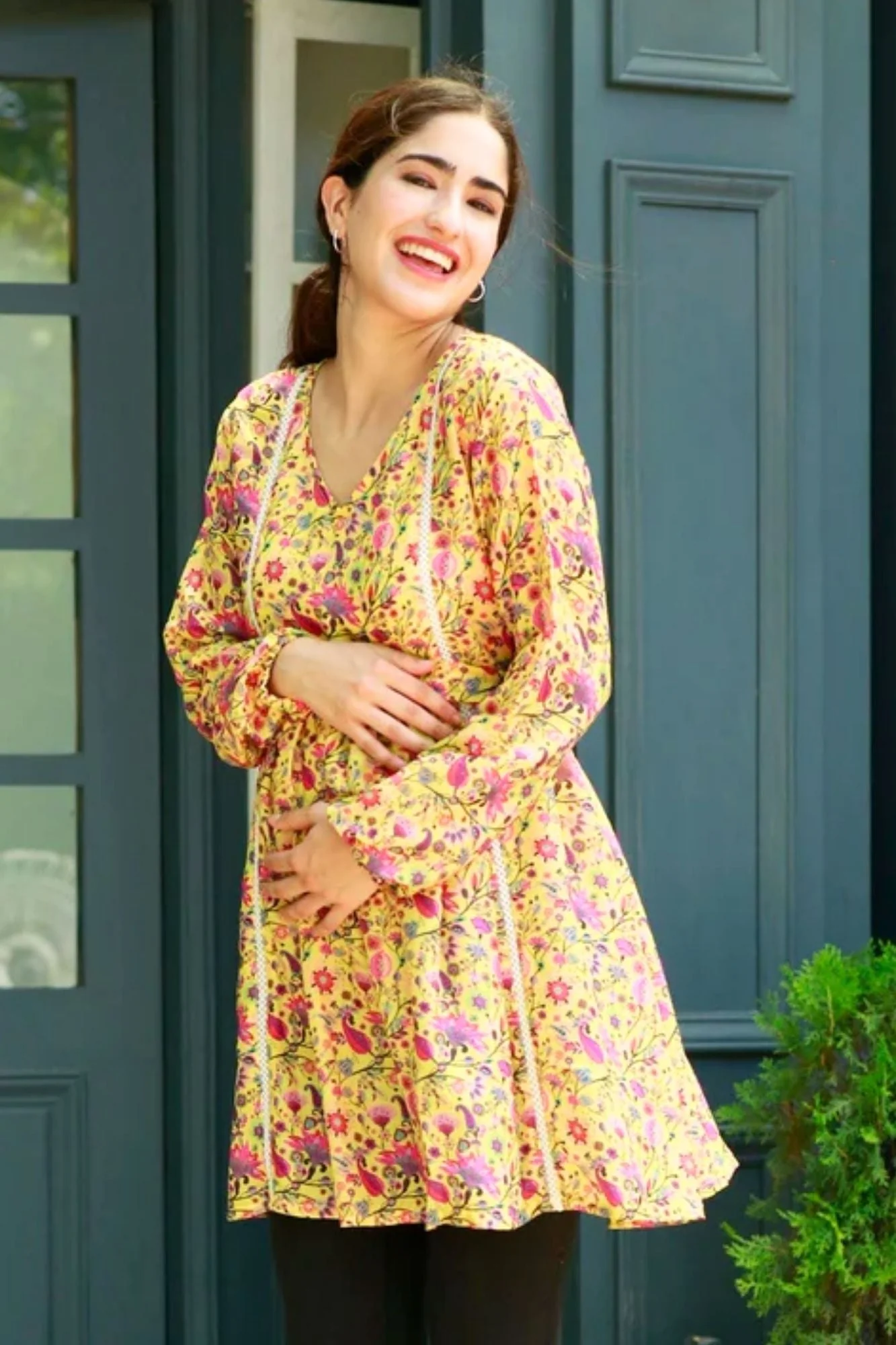 Miami Glow Pink Maternity Top - Chenance