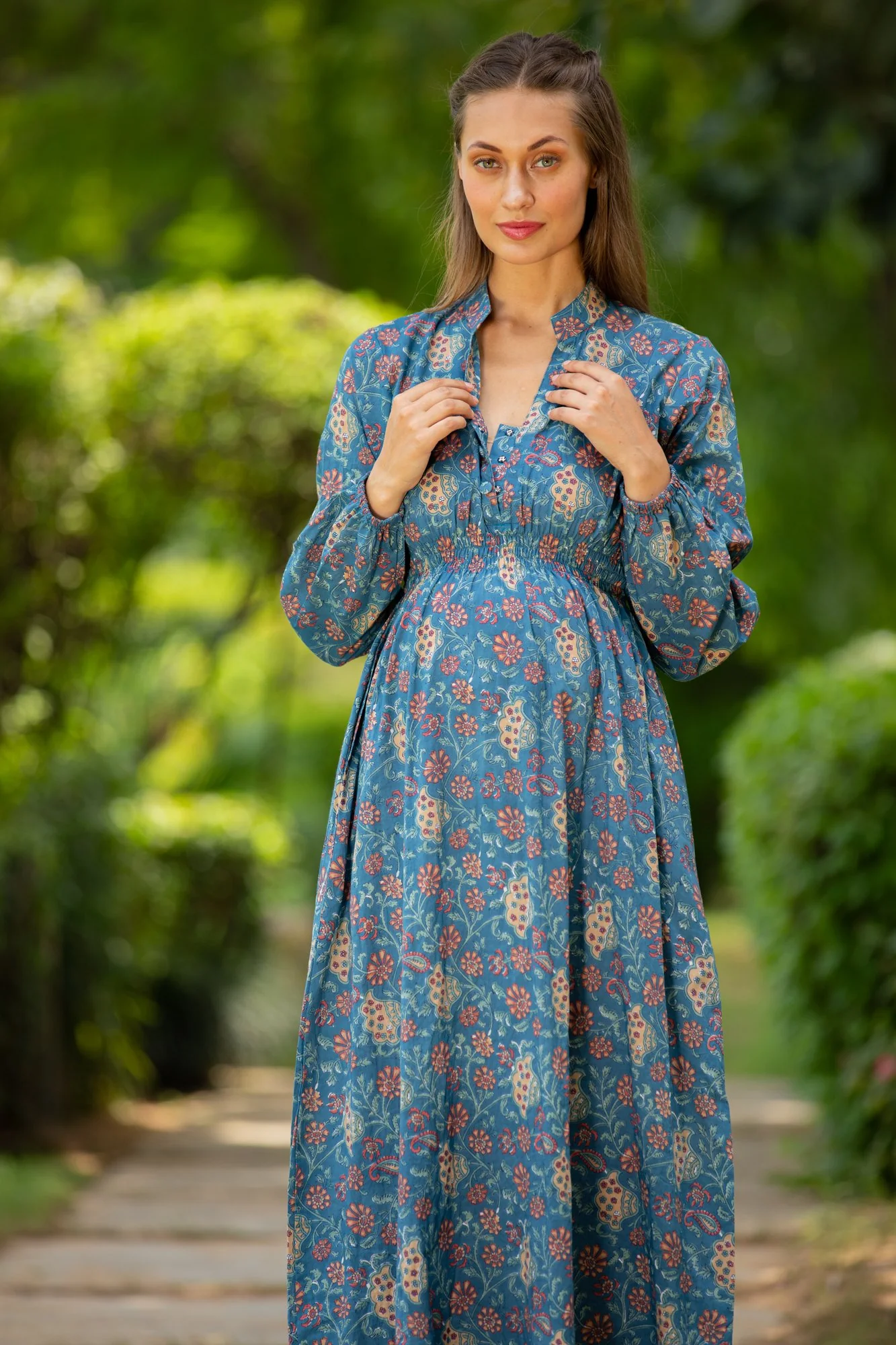 Moonlight Floral Maternity Dress - Chenance