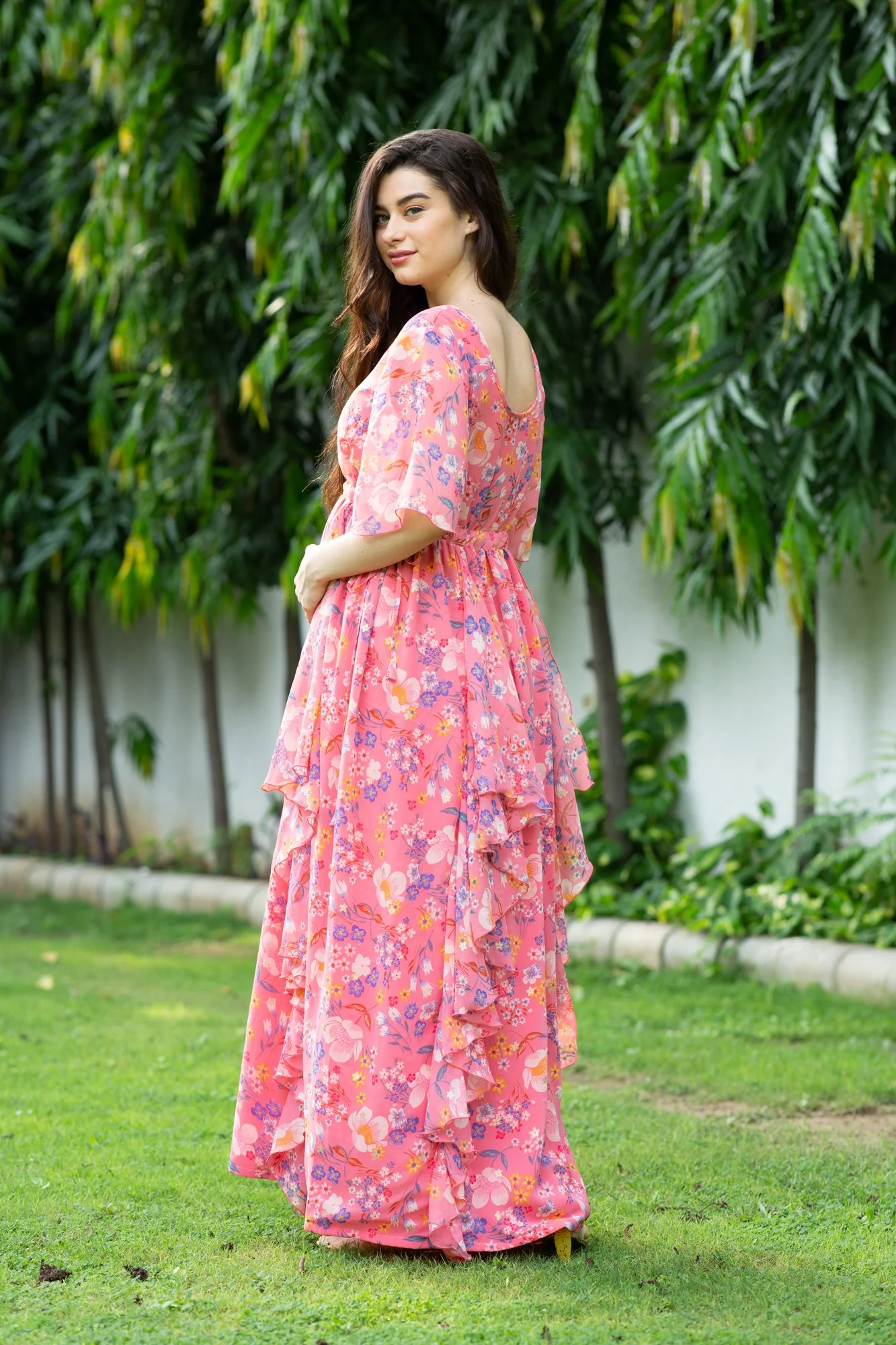Jolly Floral Maternity Flow Dress - Chenance