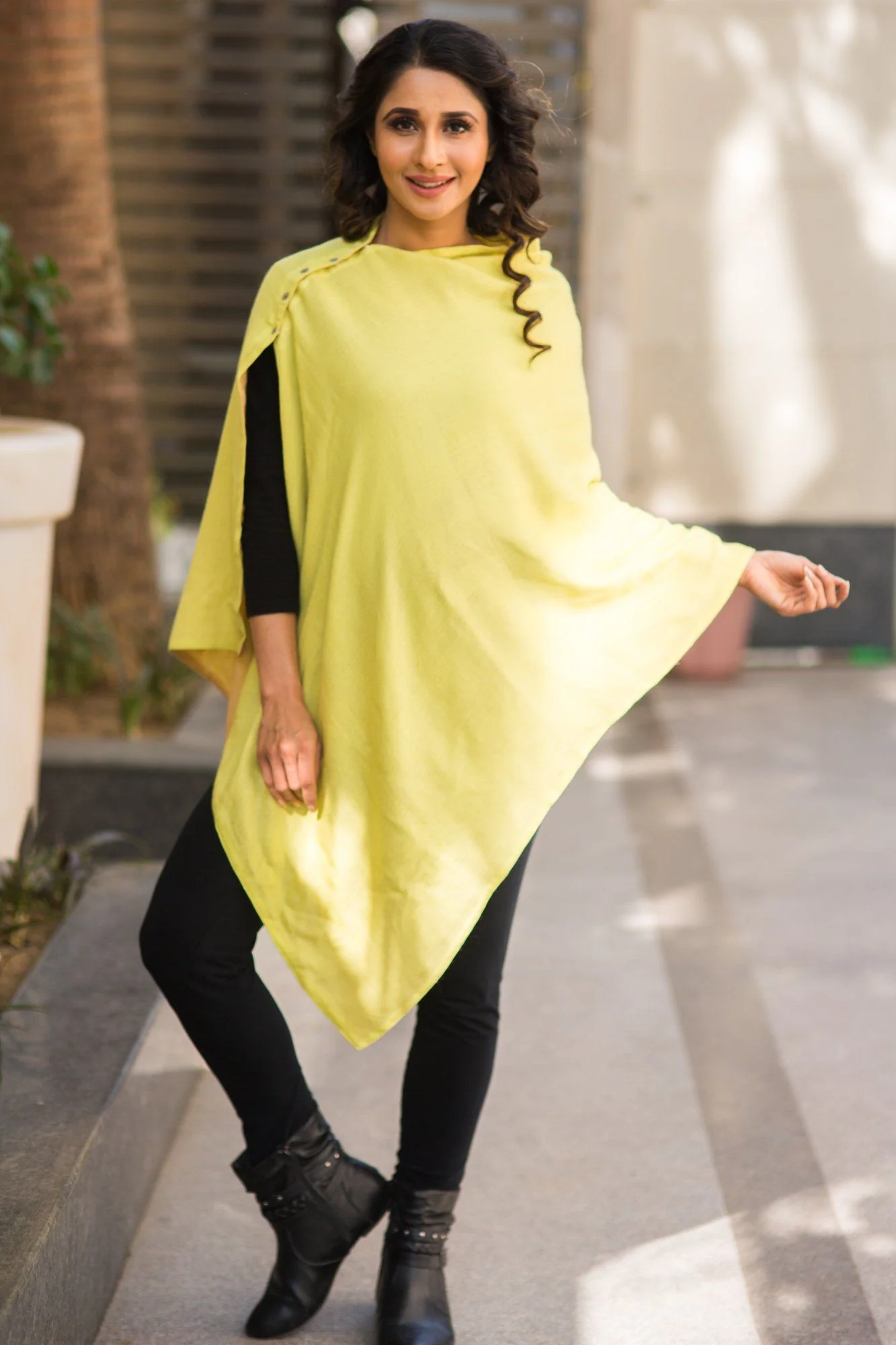 2 in 1 Double Sided Luxe Lime Nursing Stole - Chenance