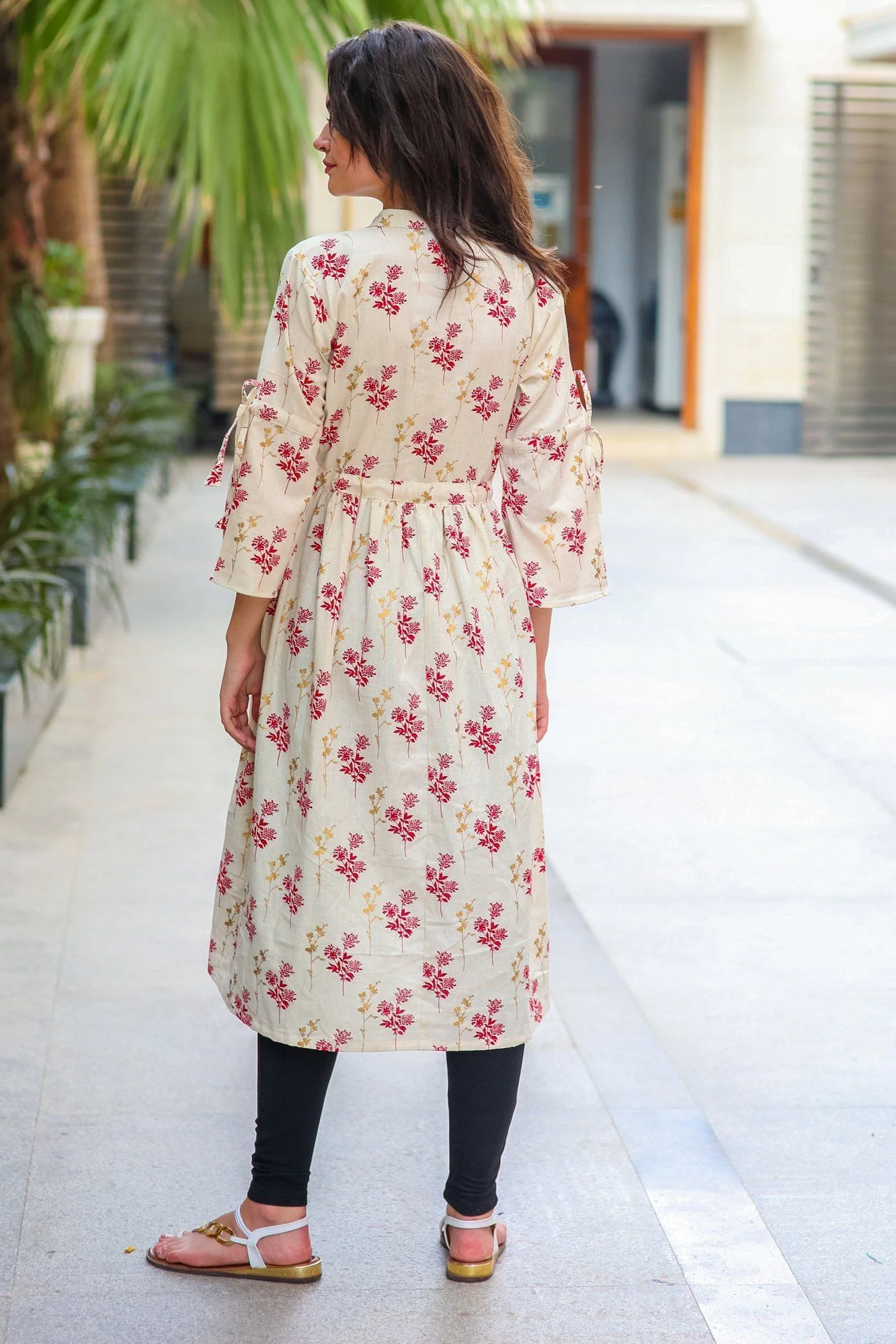 Breezy Linen Maternity & Nursing Kurta Dress - Chenance