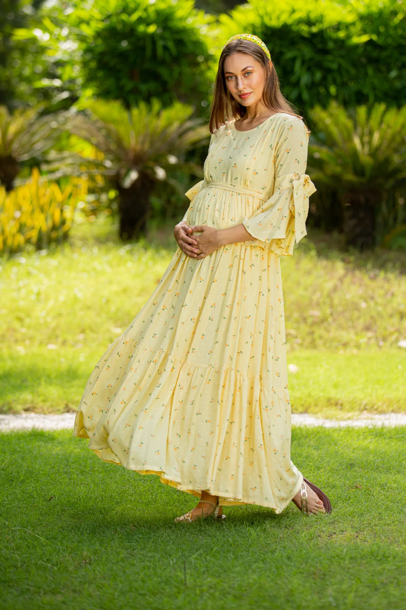 Pristine Maternity & Nursing Frill Dress - Chenance
