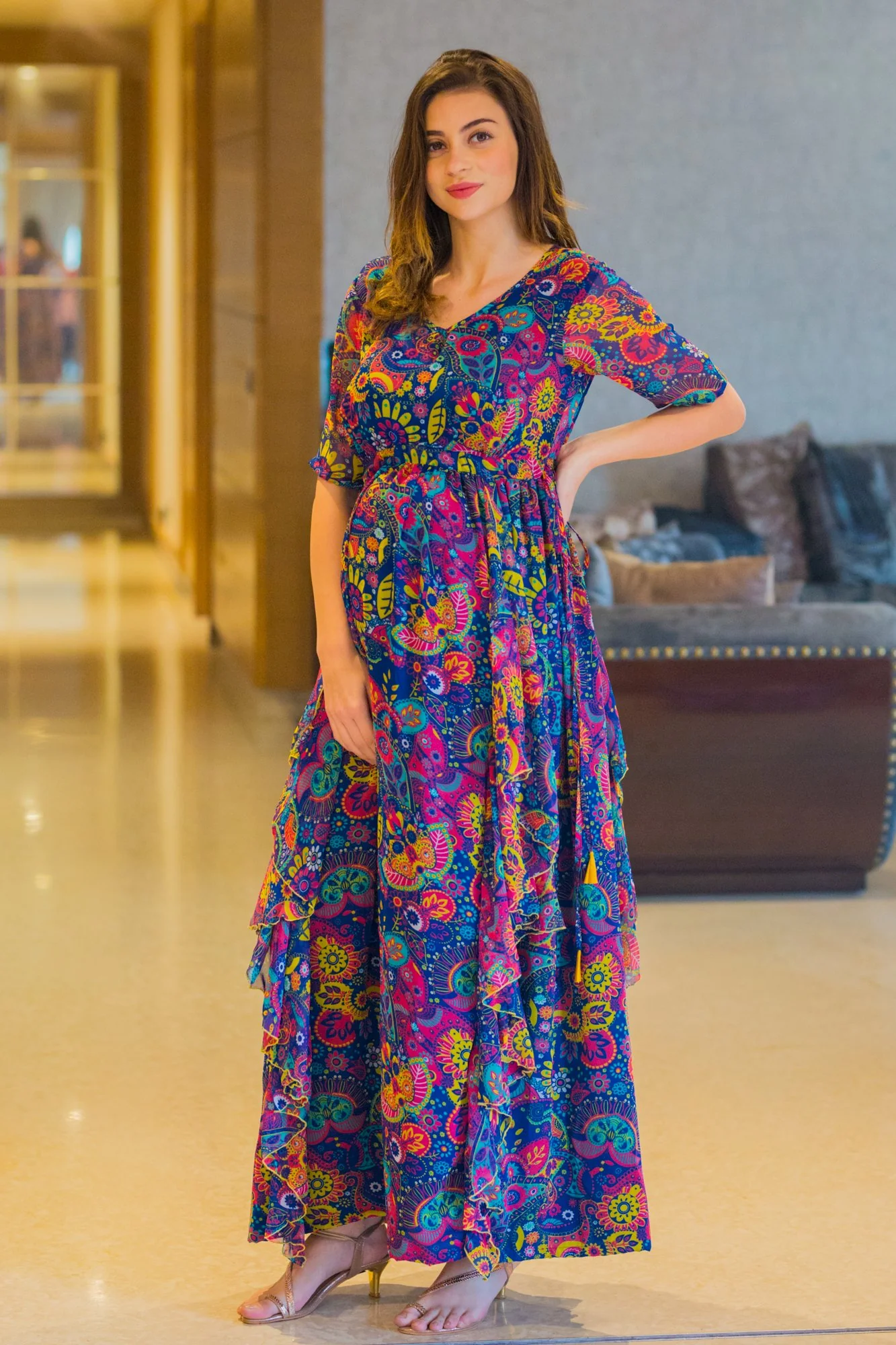 Jolly Circus Maternity Flow Dress - Chenance