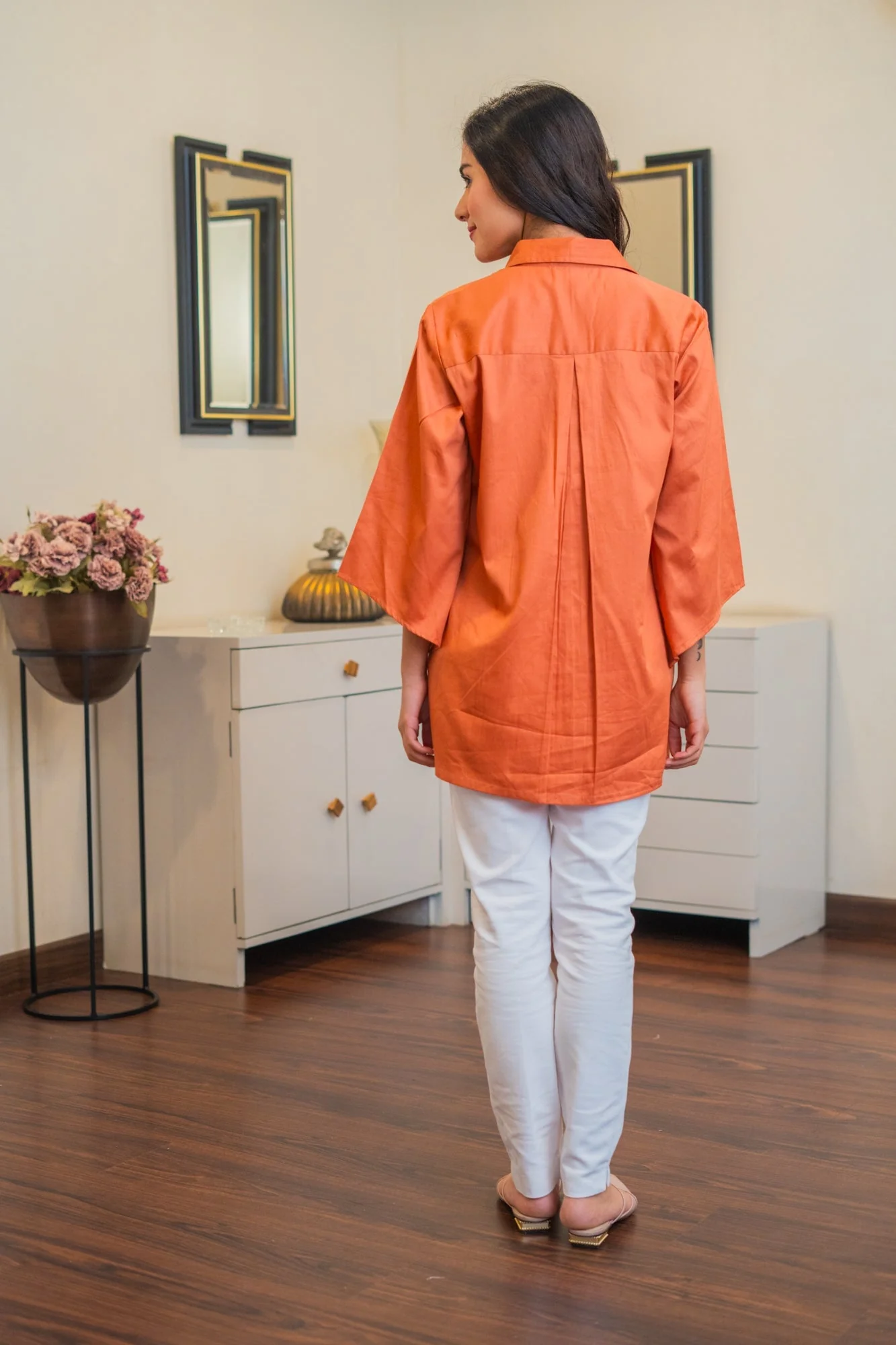 Premium Classic Melon Embroidered Maternity & Nursing Shirt - Chenance