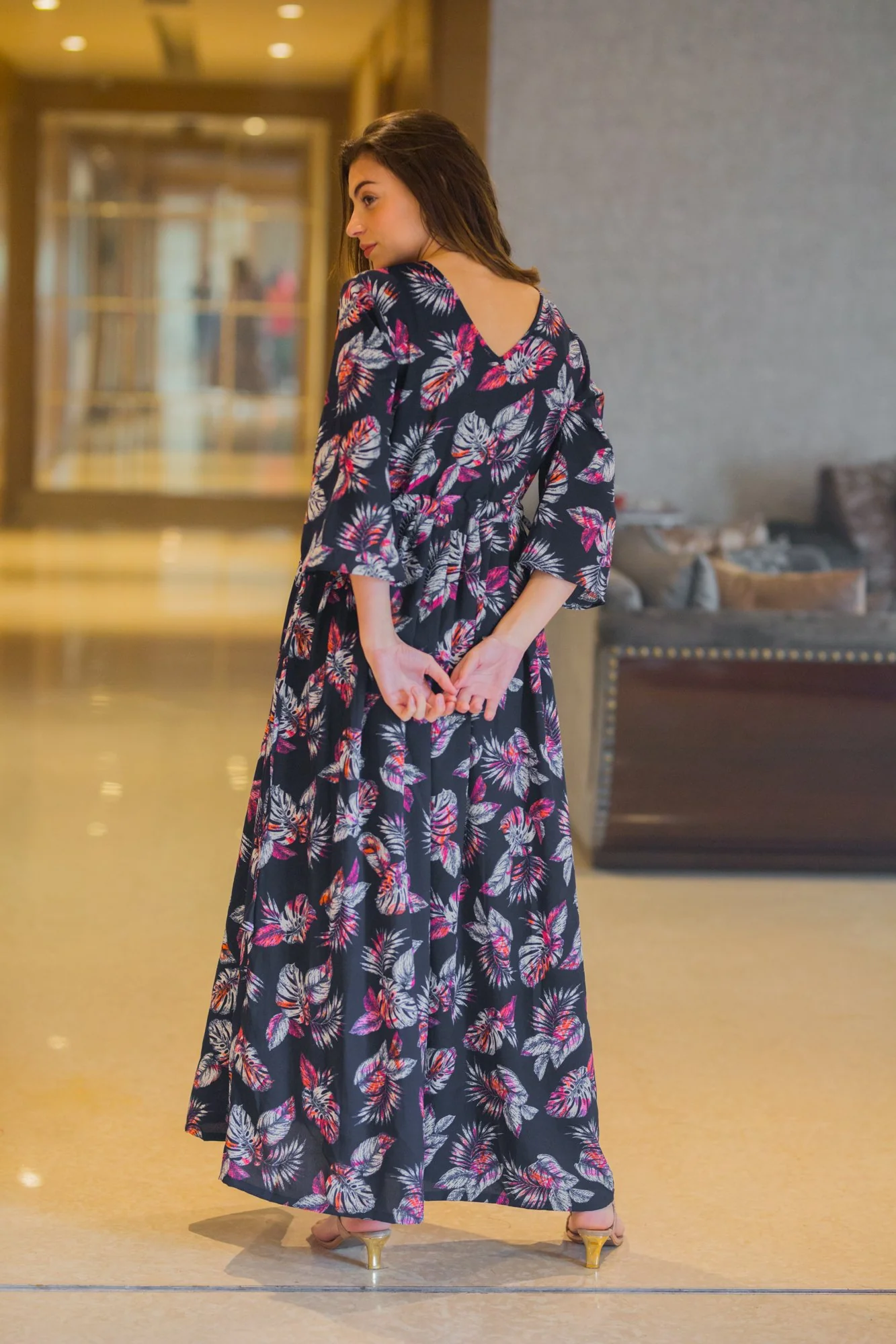 Breezy Leafy Maternity & Nursing Dress - Chenance