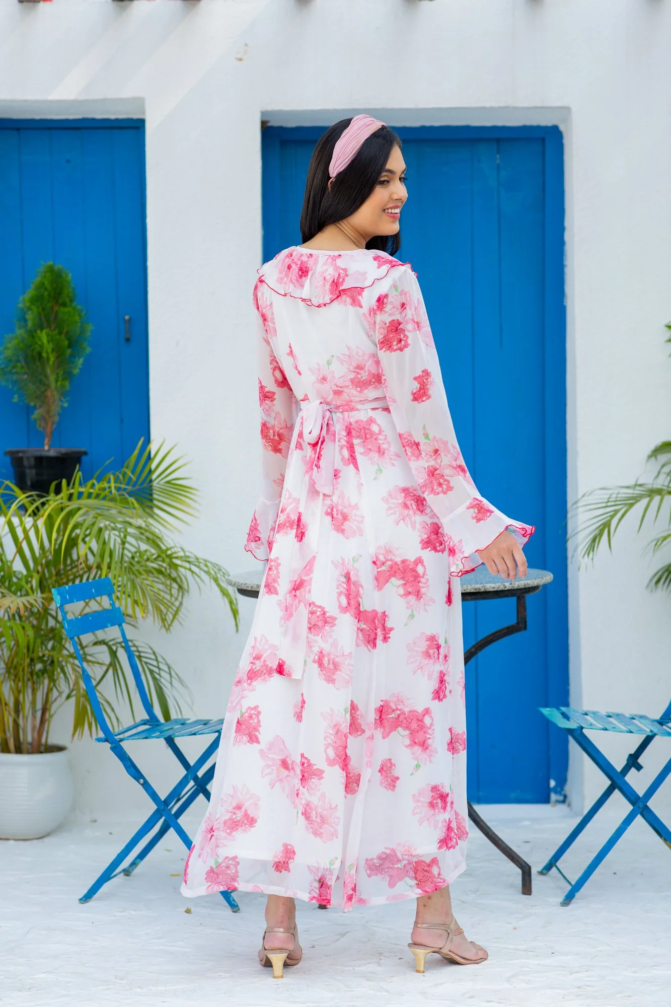 Angelic Rose Blush Maternity & Nursing Frill Dress - Chenance