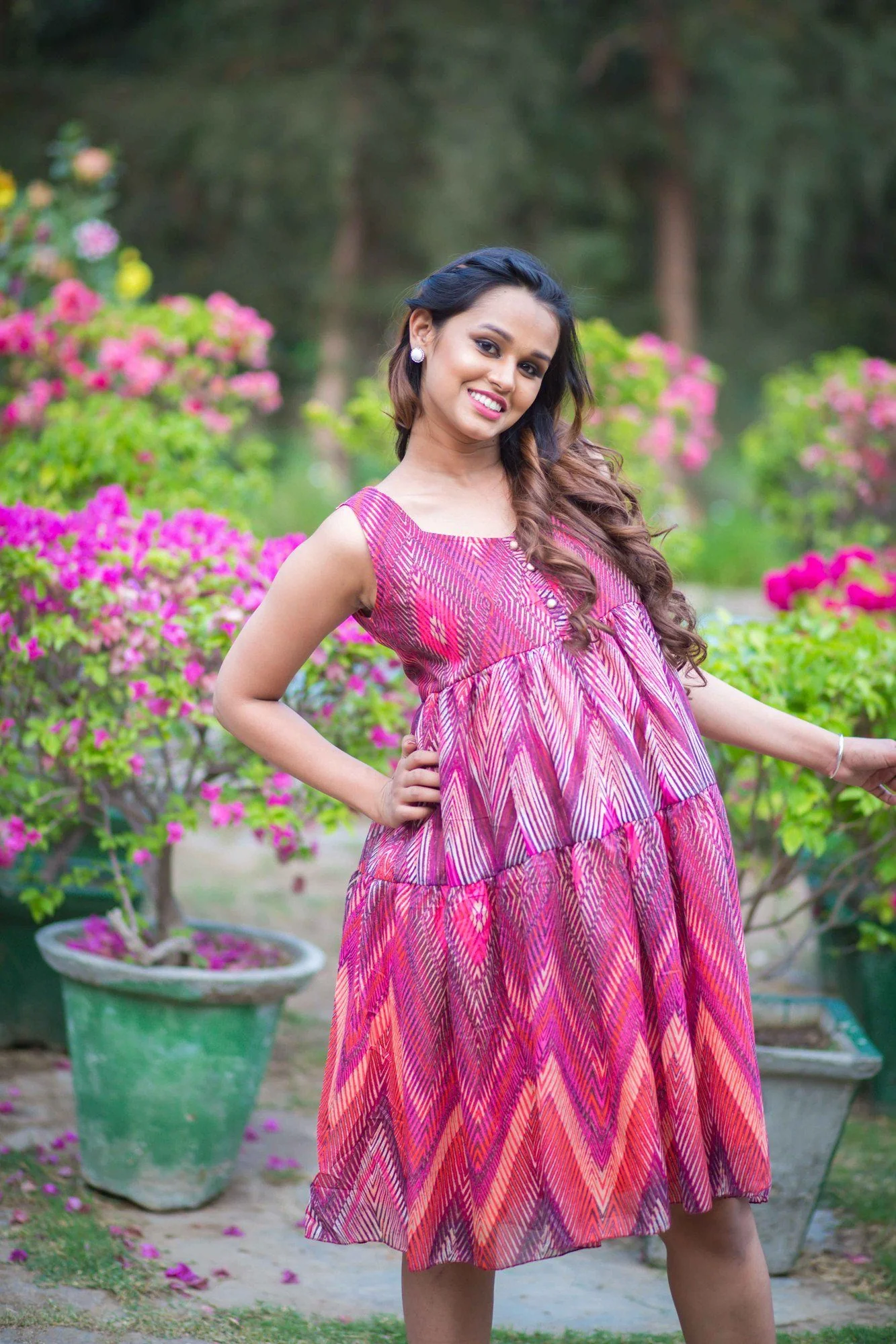 Layered Maternity & Nursing Dress - Chenance