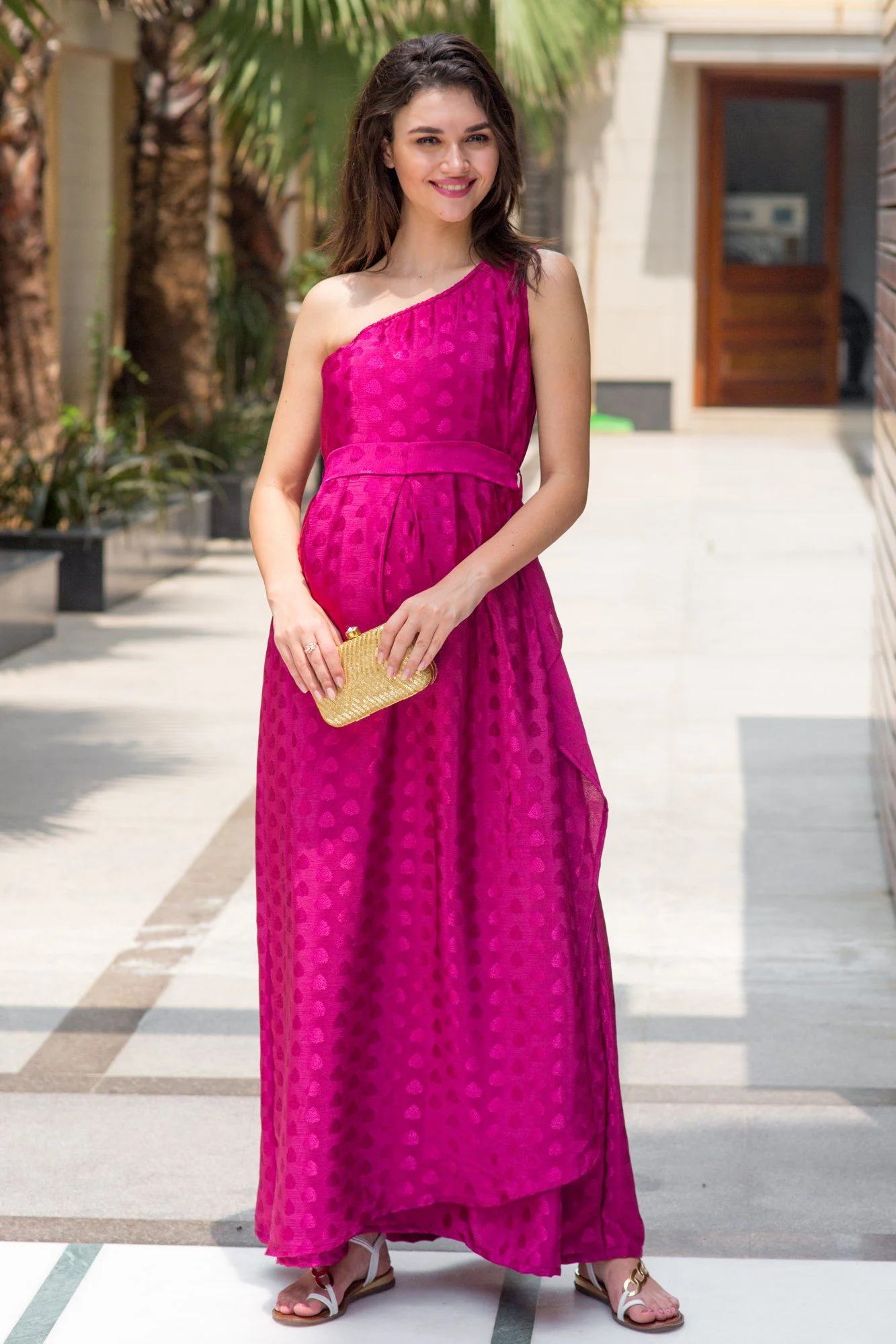 Luxe Berry Side Shoulder Concealed Nursing Maxi - Chenance