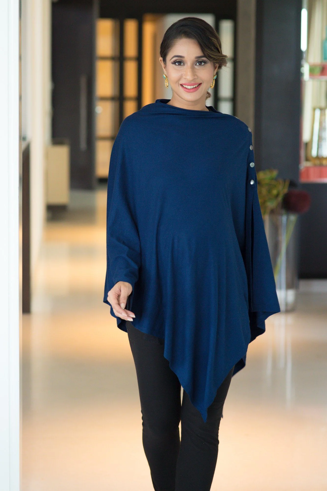 Deep Blue Versatile Nursing Stole - Chenance