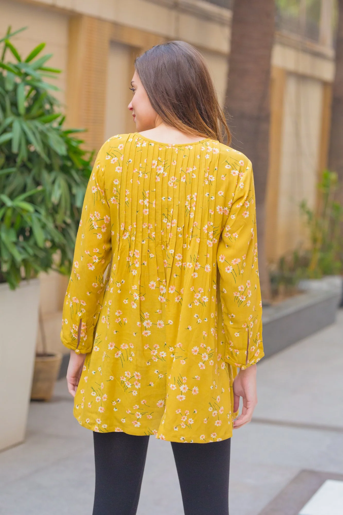 Olive Pintucks Maternity & Nursing Top - Chenance