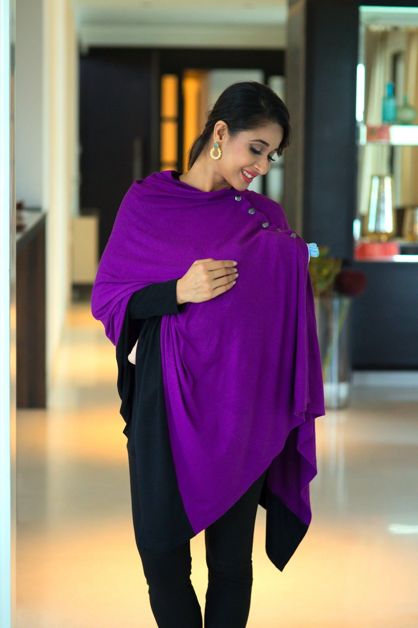 Raisin Purple Versatile Nursing Stole - Chenance