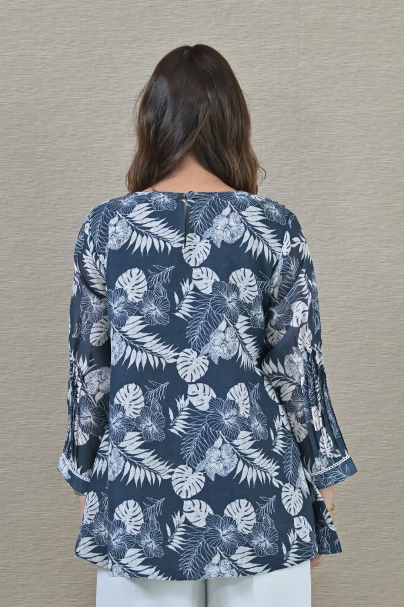 Tropical Maternity Pintucks Top (100% Cotton) - Chenance