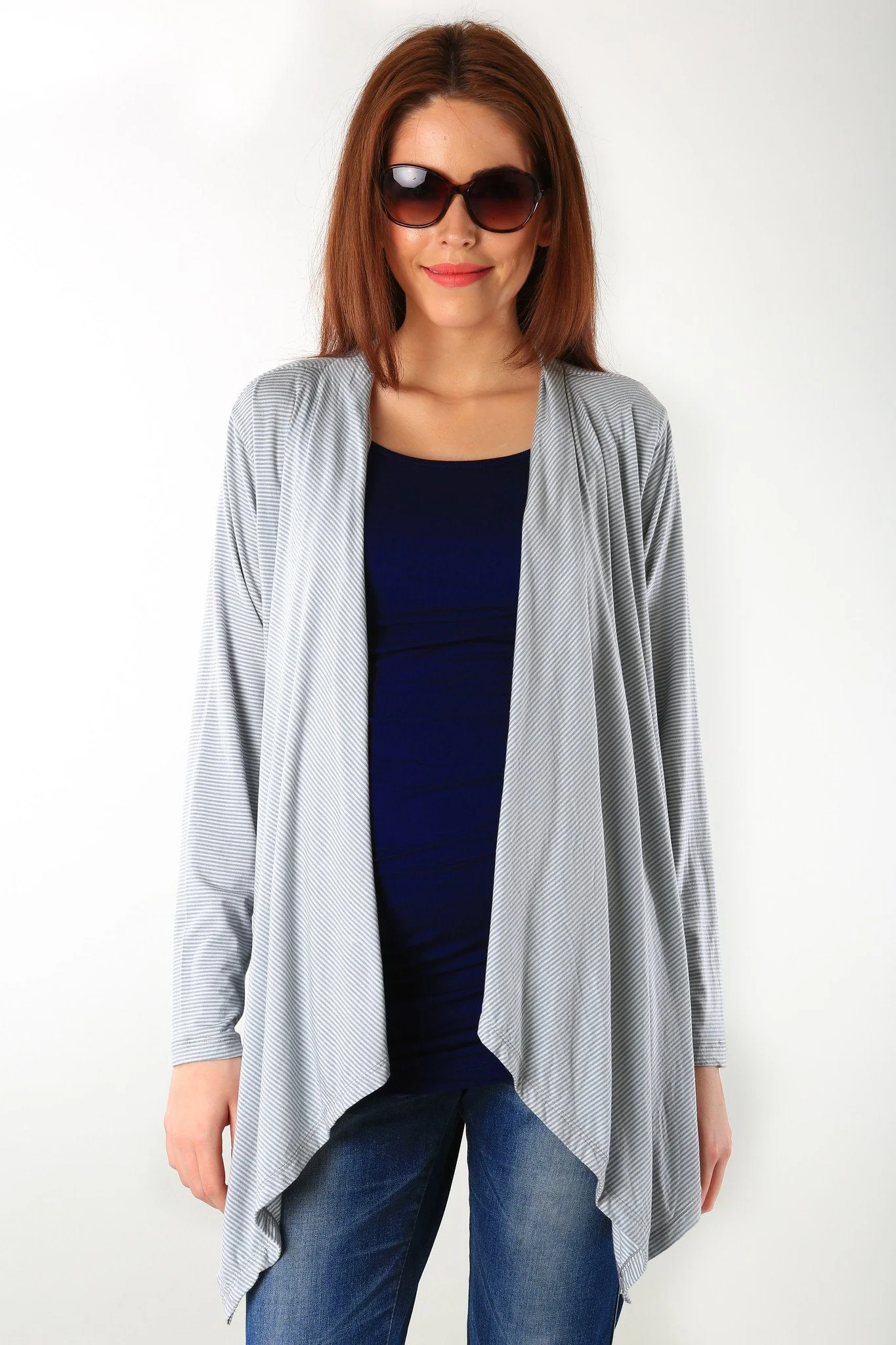 Striped Cascading Maternity Cover Up - Chenance