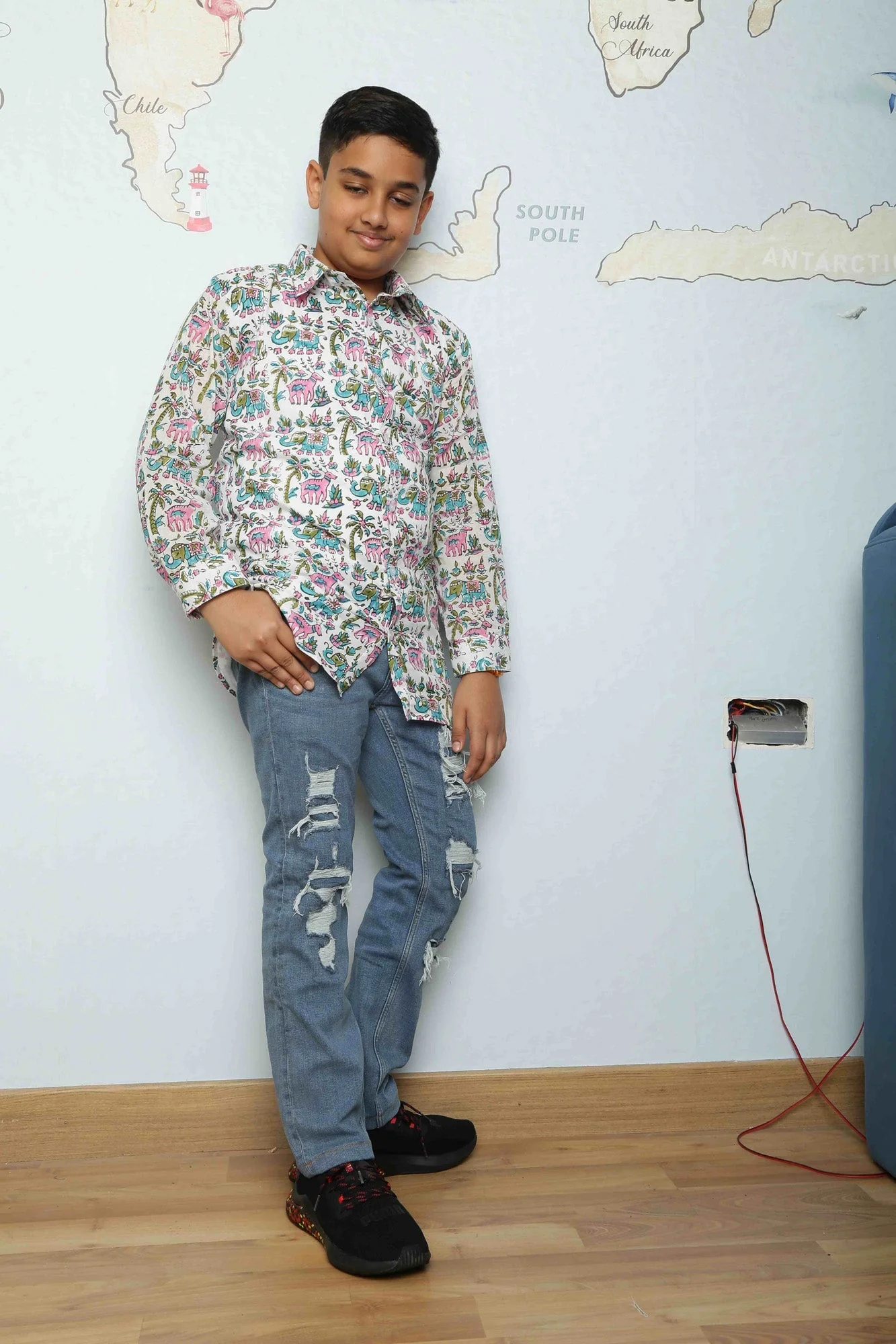 White Elephant Forest Shirt (8 yr to 10 years) - Chenance