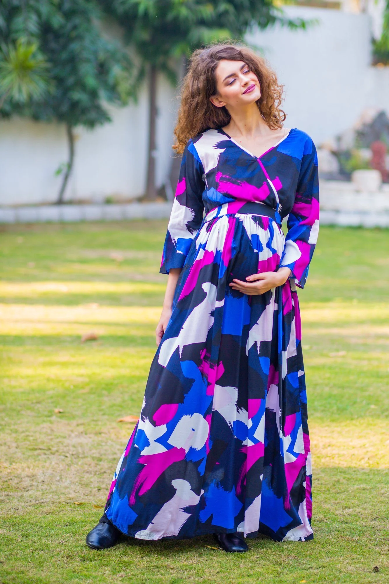 Miami Abstract Maternity & Nursing Maxi - Chenance