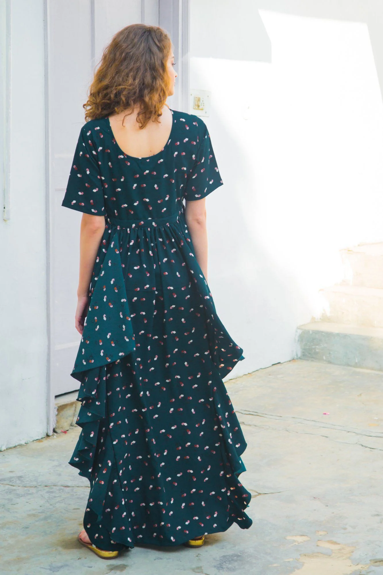 Jade Floral Luxe Maternity Flow Dress - Chenance