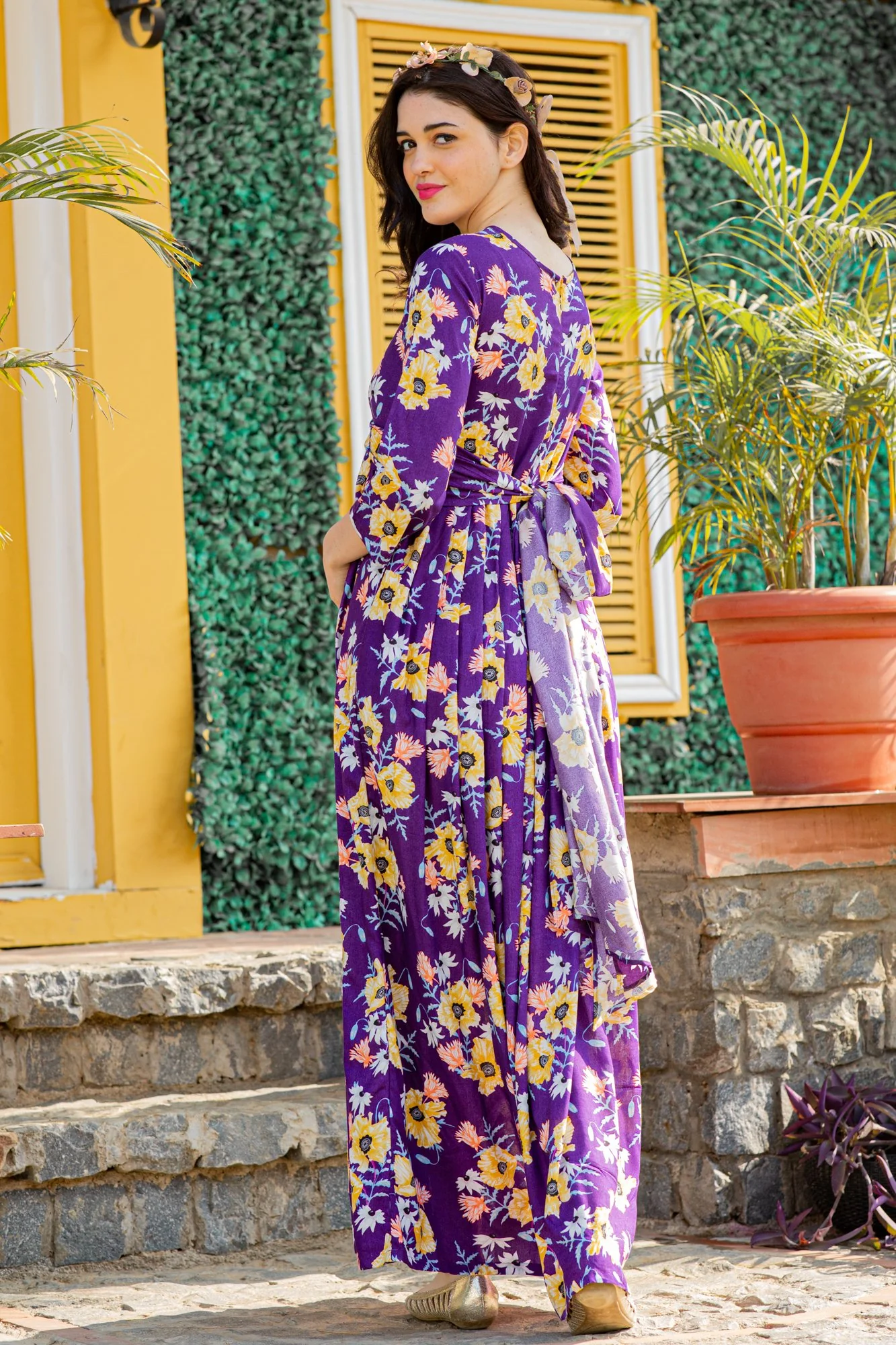 Pretty Violet Maternity Knot Dress - Chenance