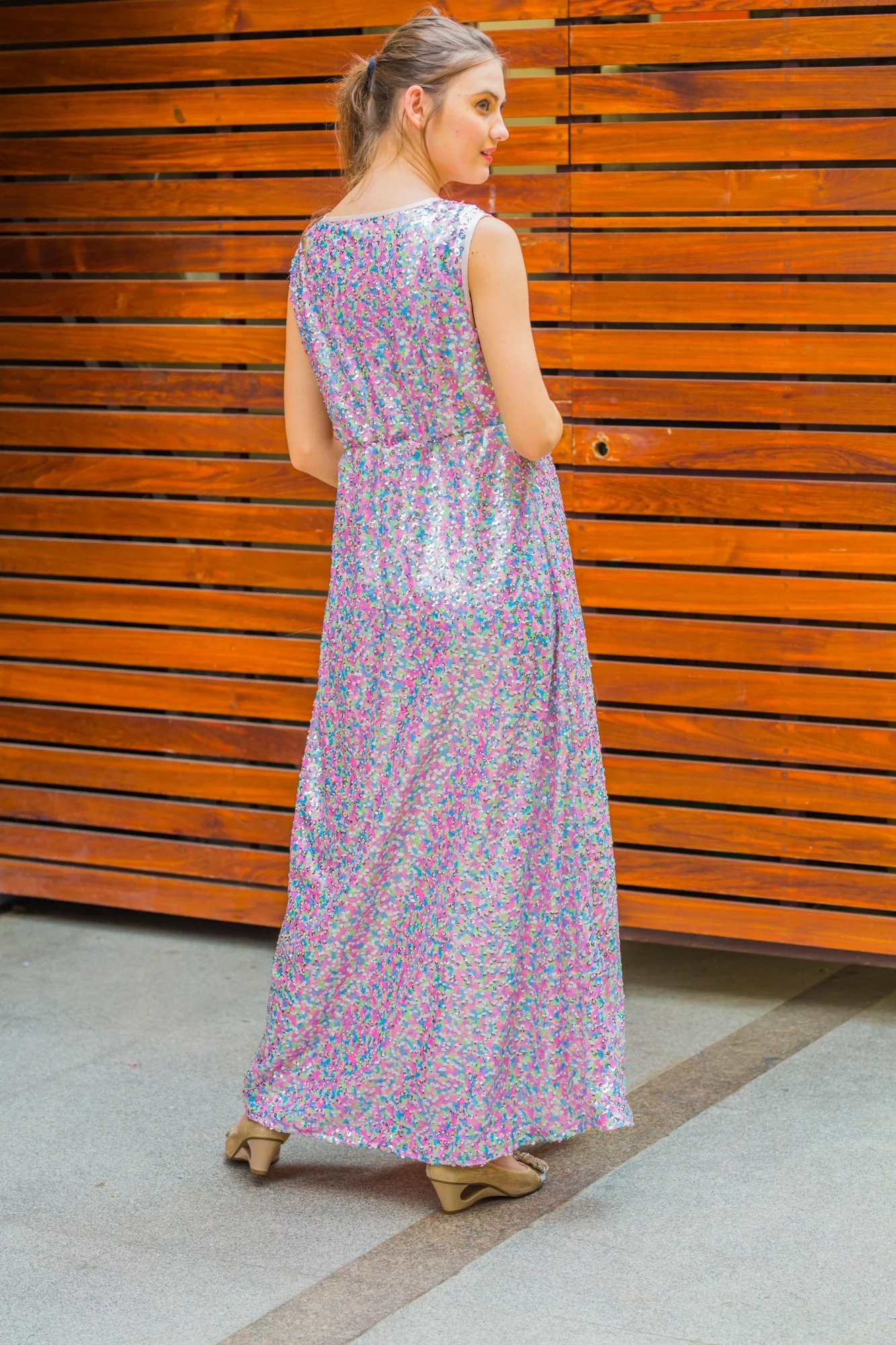 Lilac Sequence Maternity & Nursing Dress - Chenance