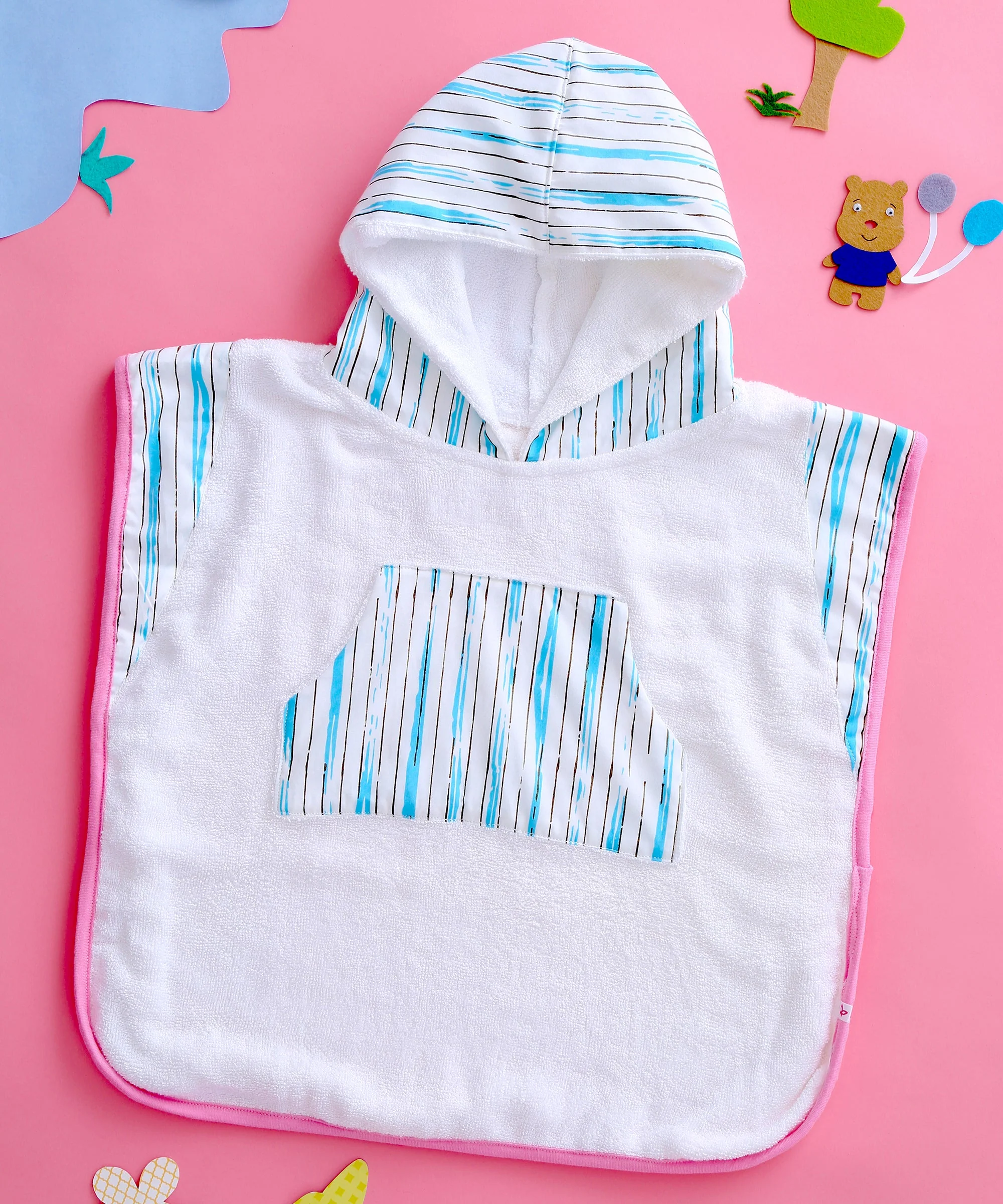 Strokes - Hooded Poncho - Chenance