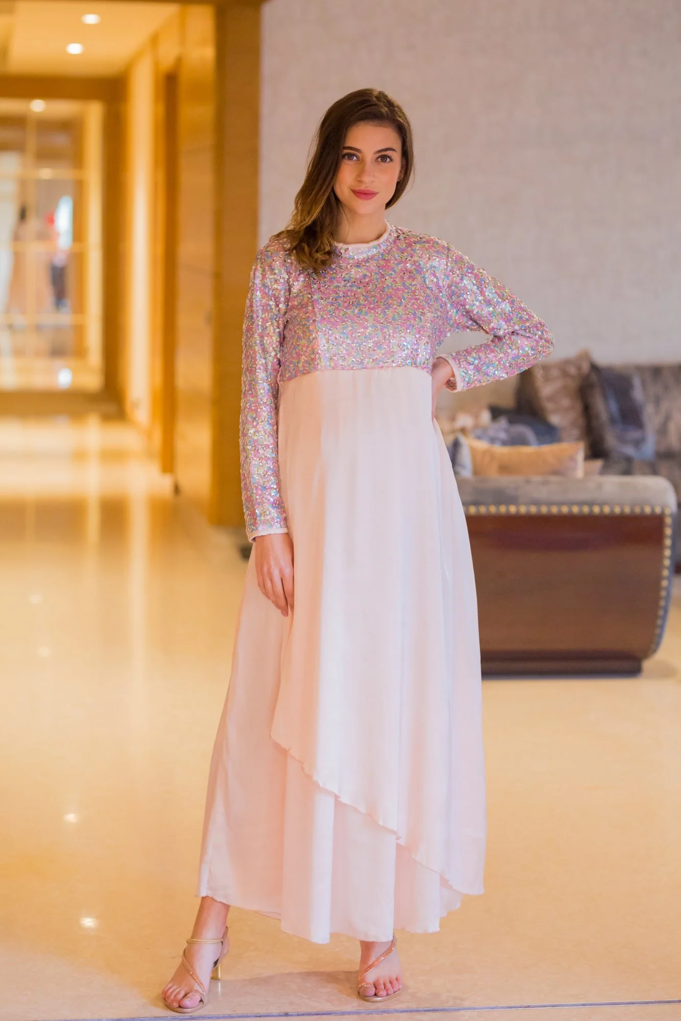 Peppy Sequin Maternity & Nursing Dress - Chenance