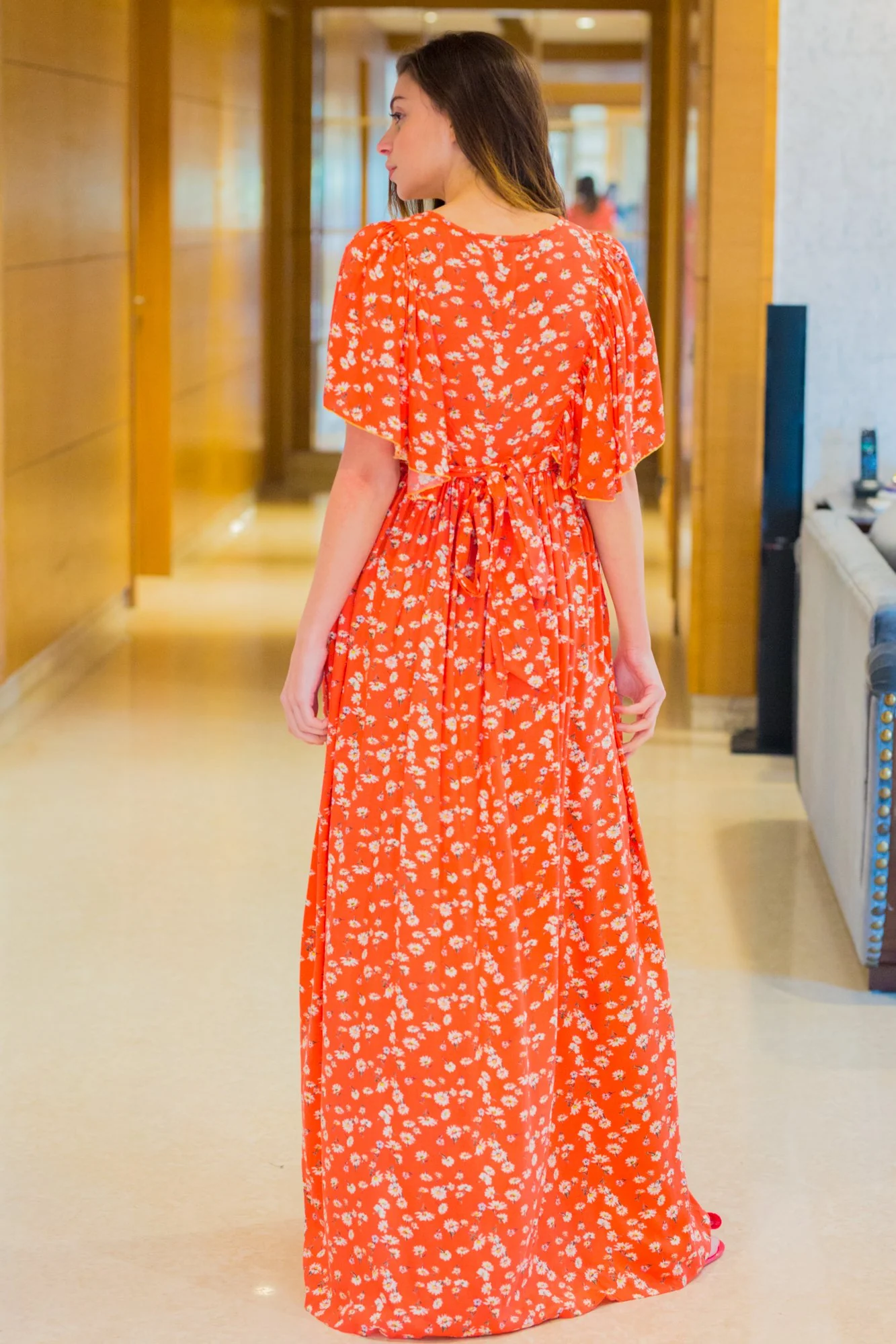 Plum Floral Maternity & Nursing Flap Dress - Chenance