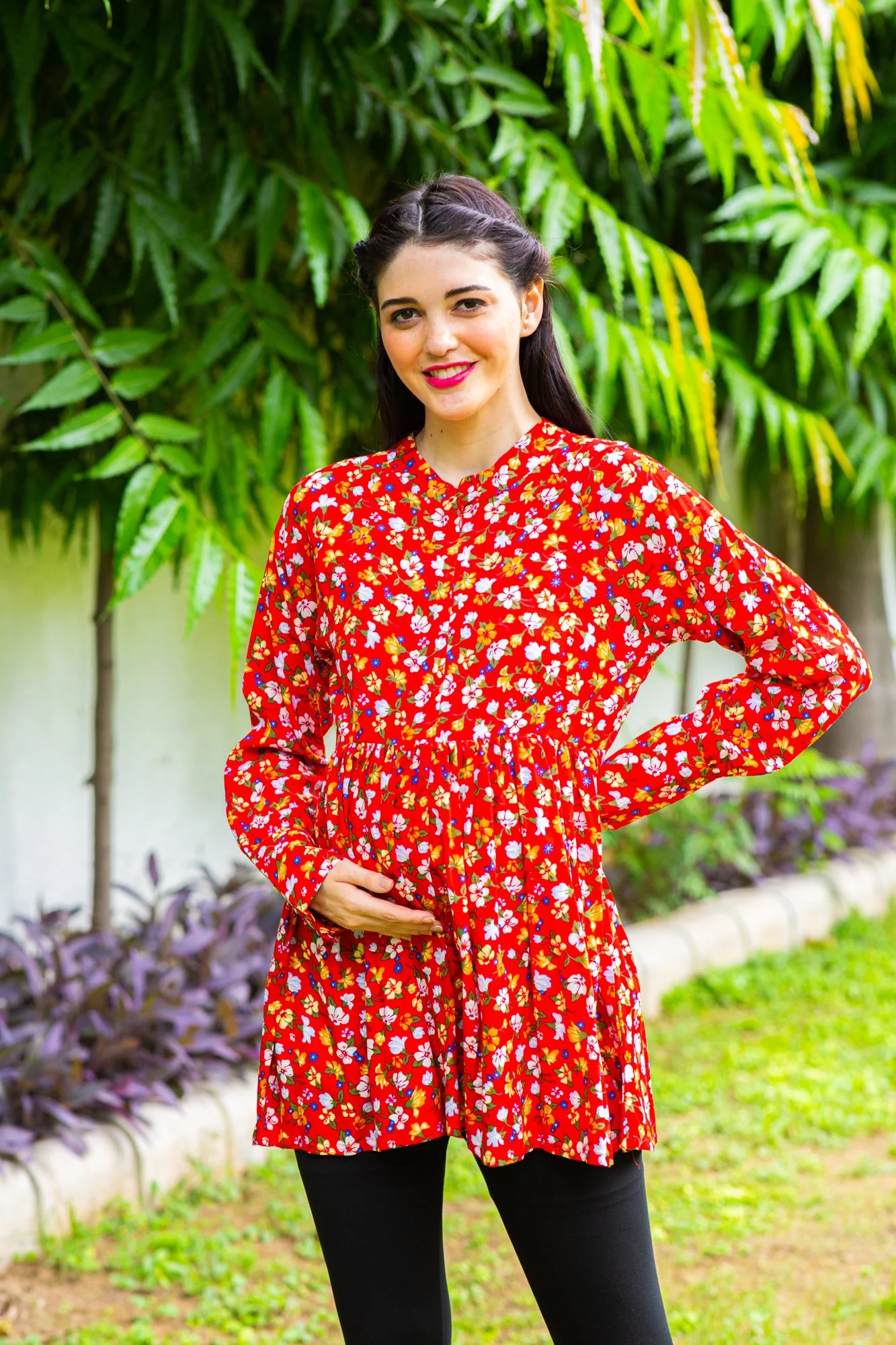 Autumn Floral Nursing Top - Chenance