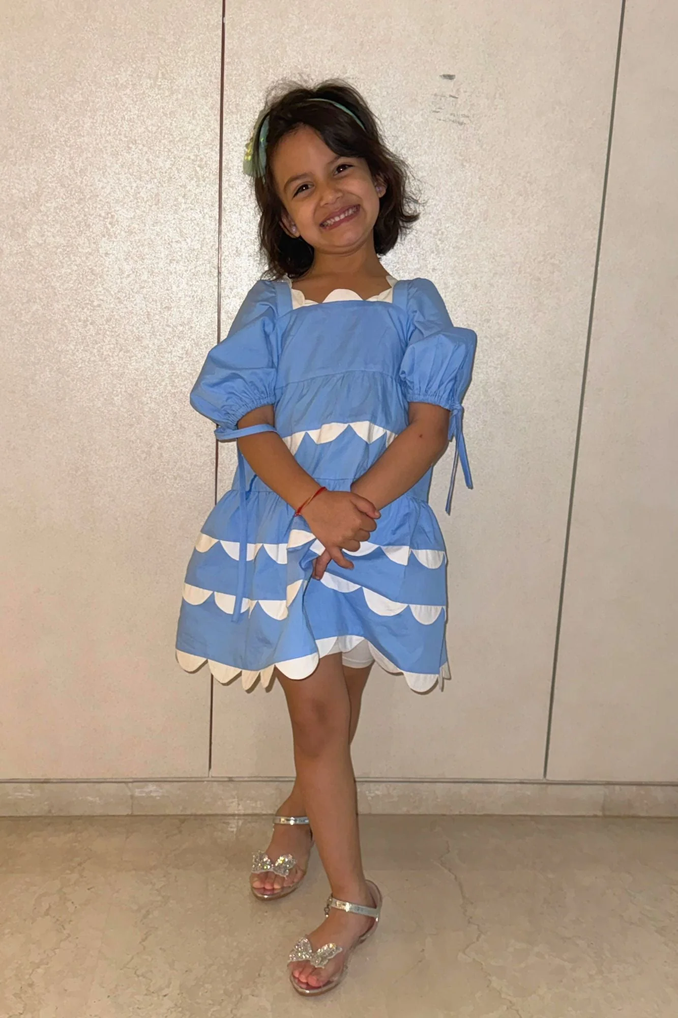 Cute Cloudy Scallop Dress - Chenance