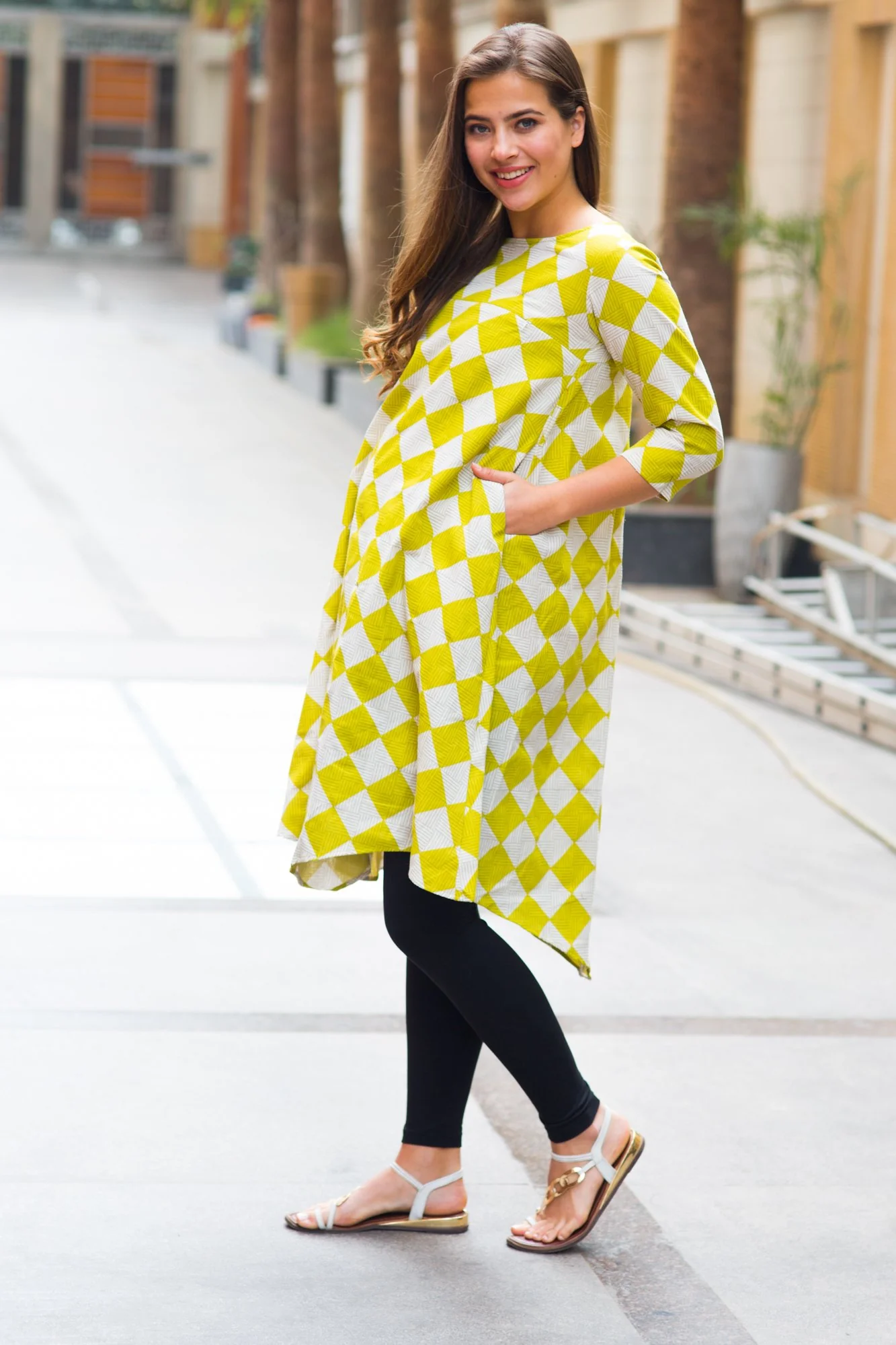Lemon Maternity & Nursing Dress - Chenance