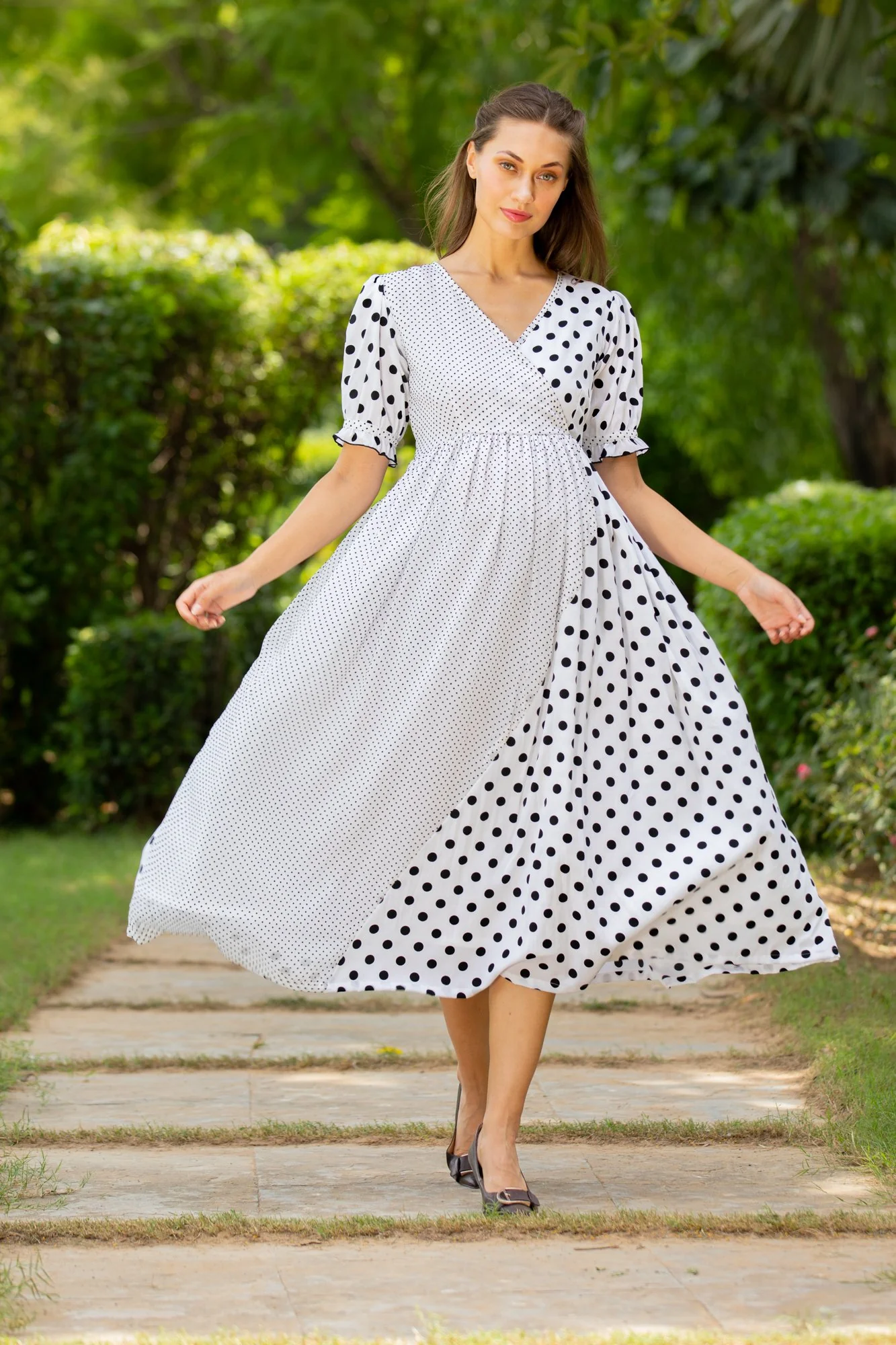 Peppy Polka Maternity & Nursing Dress - Chenance