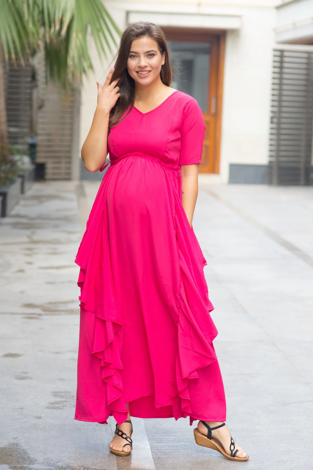 Paris Rose Maternity Flow Dress - Chenance