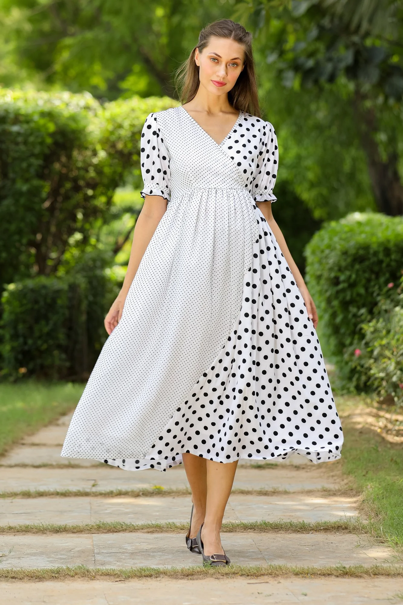 Peppy Polka Maternity & Nursing Dress - Chenance
