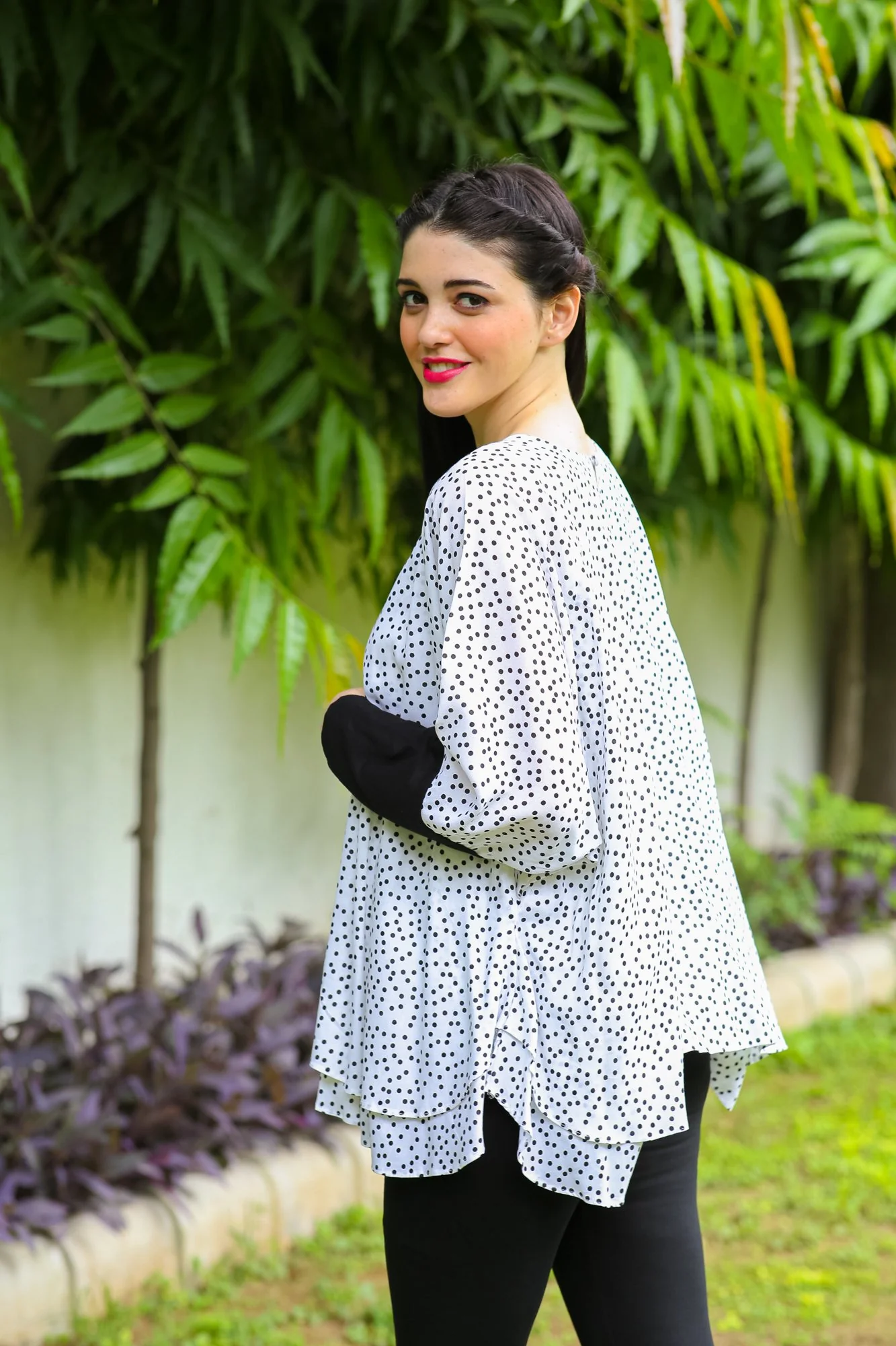 Polka Layered Maternity Top - Chenance