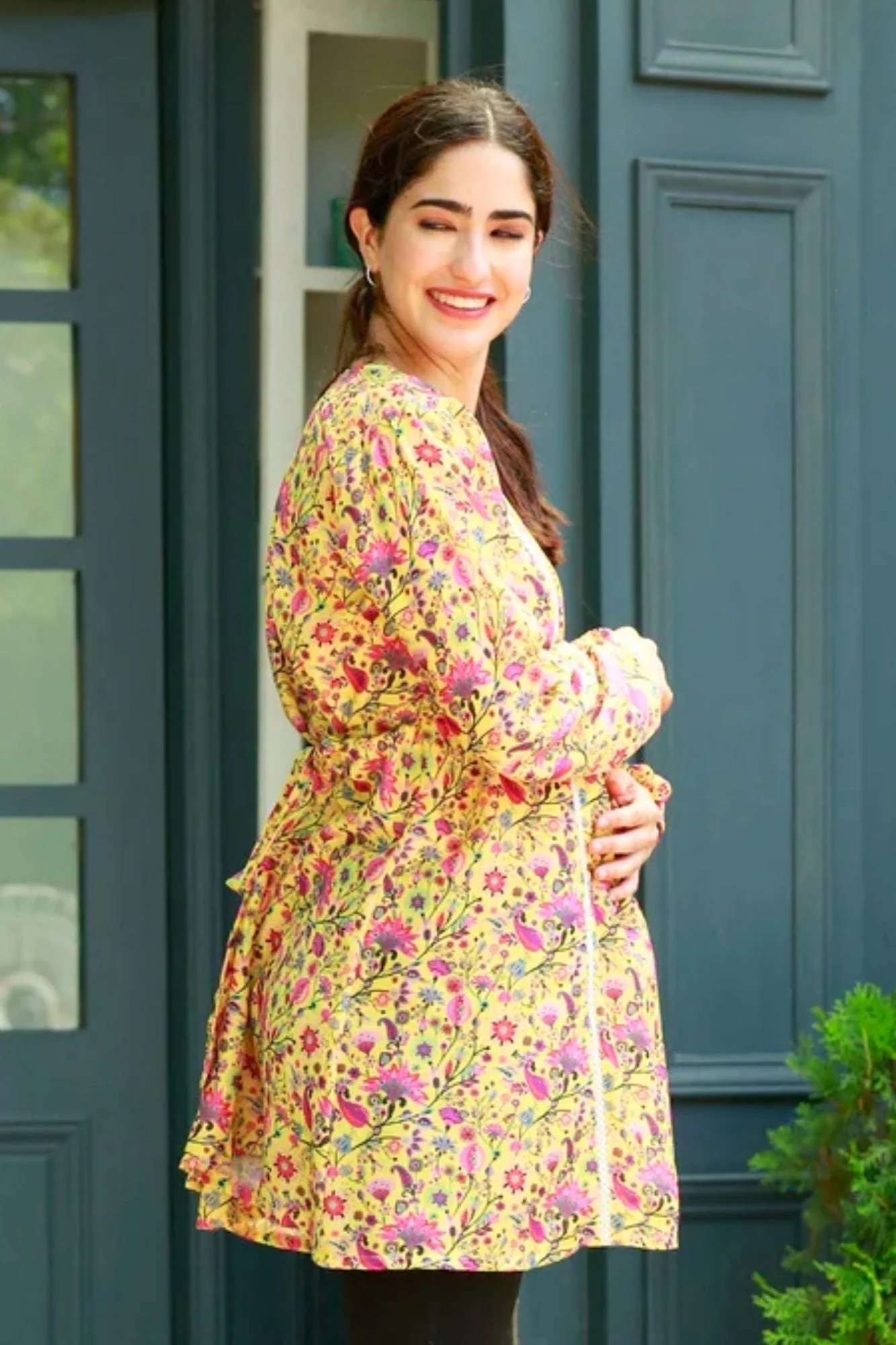 Miami Glow Pink Maternity Top - Chenance